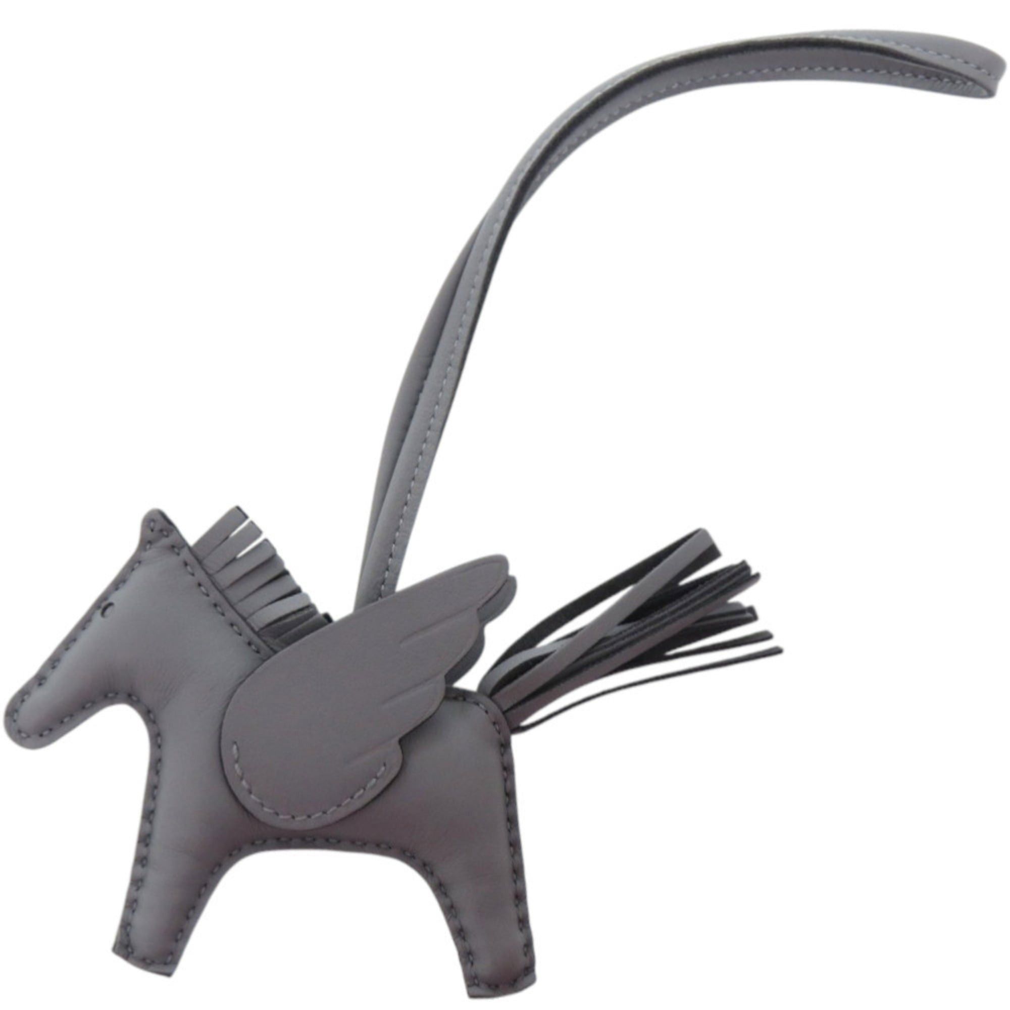 Hermes Like New Hermes Rodeo Pegasus PM Lambskin Agneau Milo Gris Pantin Keychain K Stamp 0433HERMES Size ONE SIZE - 1 Thumbnail