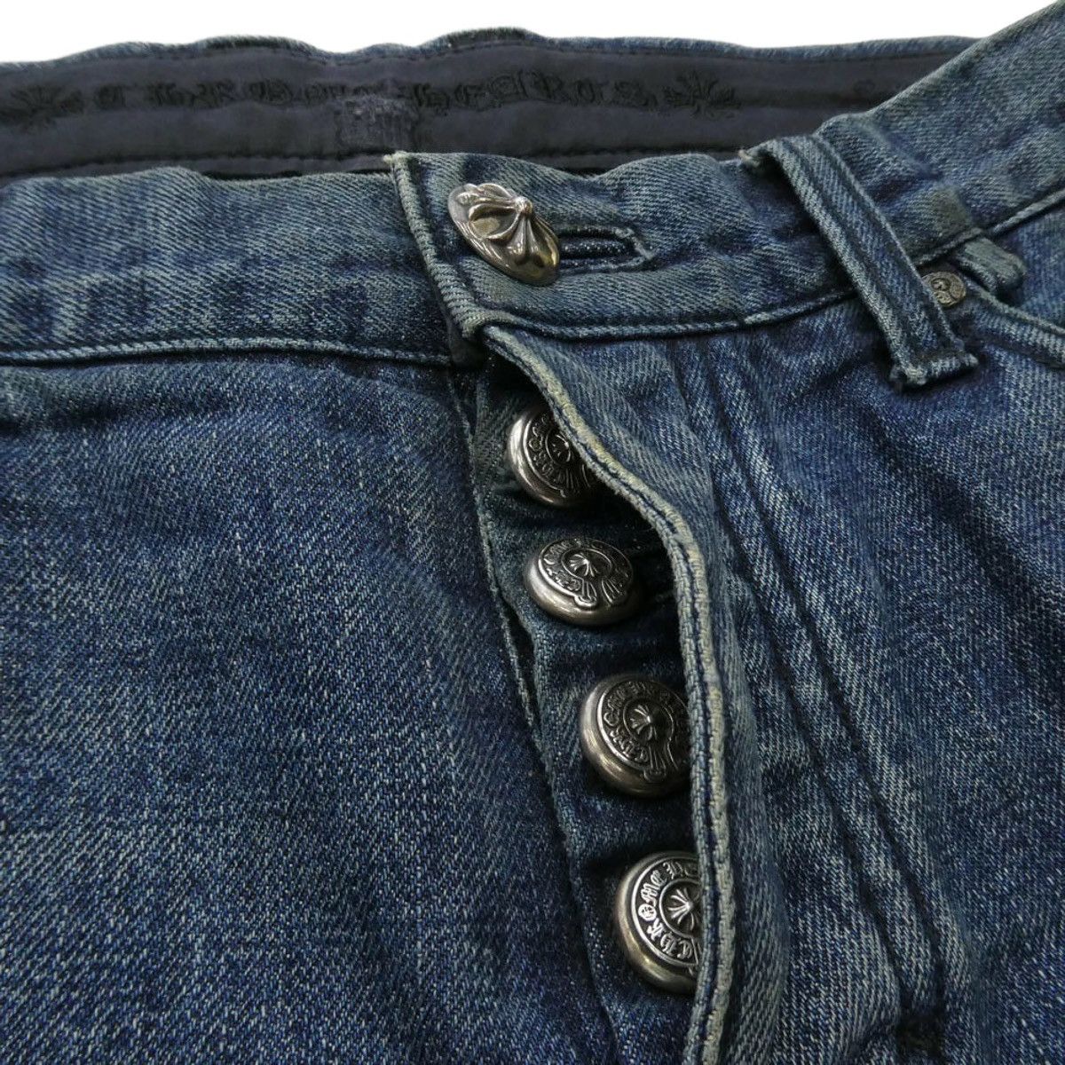 Chrome Hearts Chrome Hearts Cross Ball Label Indigo Denim Size US 32 / EU 48 - 7 Thumbnail