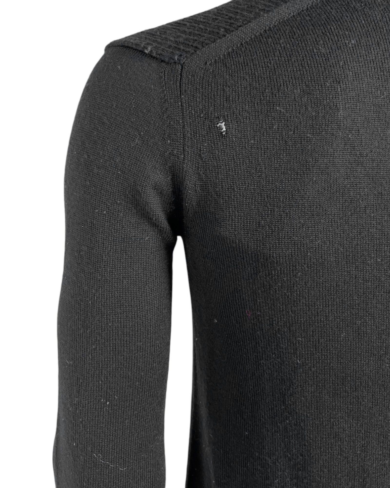 Comme des Garcons Homme Plus F/W 2013 Black Wool Inverted Frac Sweater Size US S / EU 44-46 / 1 - 6 Thumbnail