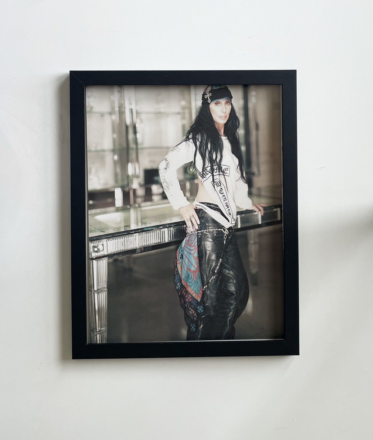 Chrome Hearts × Vintage Chrome Hearts Cher photo Poster framed 9x11 Size ONE SIZE - 1 Thumbnail