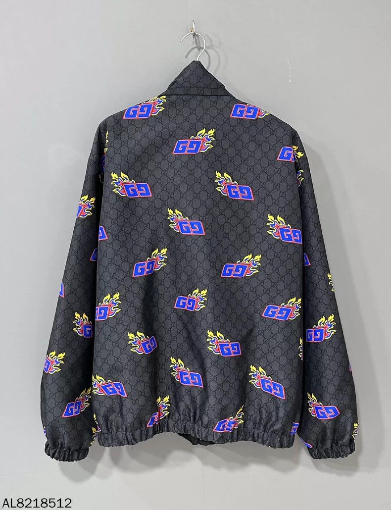 Gucci Gucci Ss24 New Year's Flame Full Print Jacket 2501-Nextarro Size US L / EU 52-54 / 3 - 3 Thumbnail