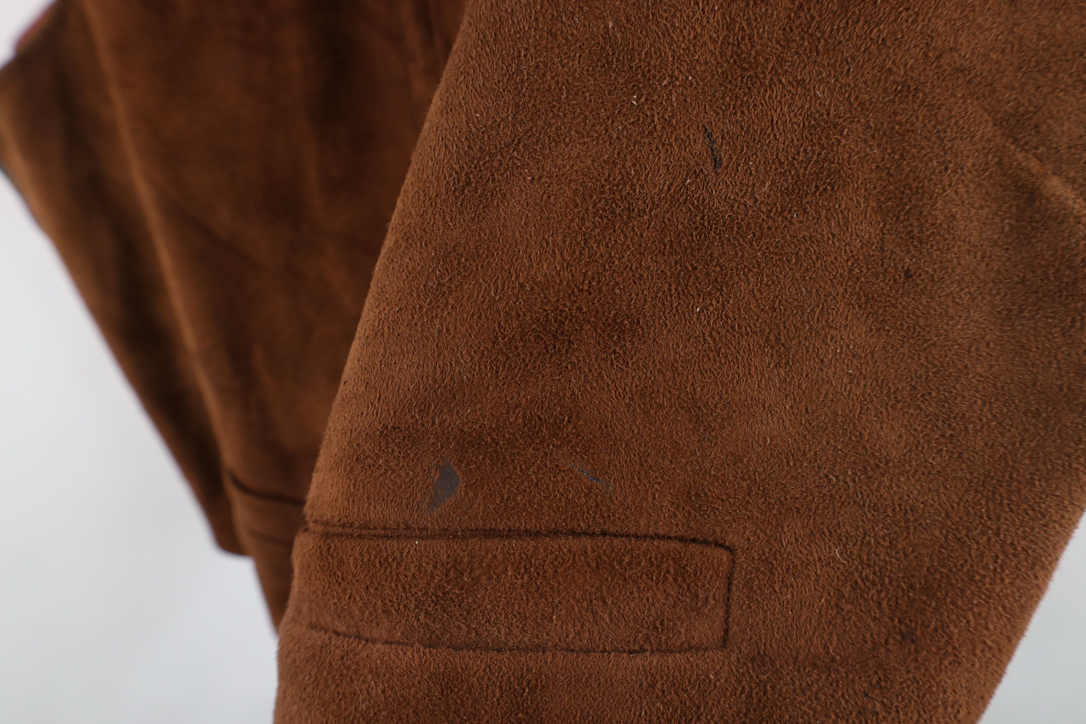 Lands' End × Vintage Vintage 90s Lands End Buckle Back Suede Leather Vest Jacket Size US XL / EU 56 / 4 - 7 Thumbnail