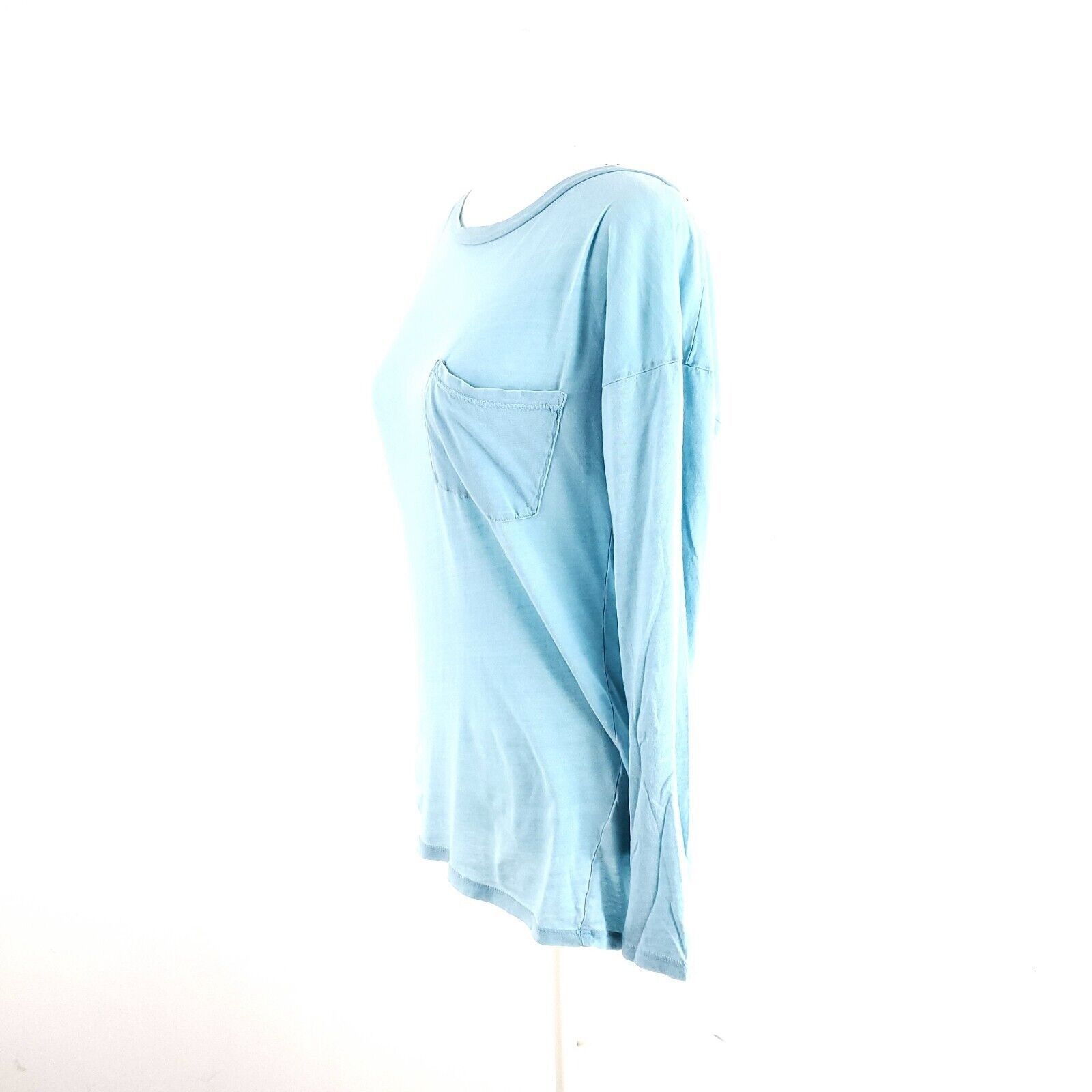 J.Crew J. Crew Medium Light Blue Long Sleeve Shirt Round Neck Size M / US 6-8 / IT 42-44 - 2 Thumbnail