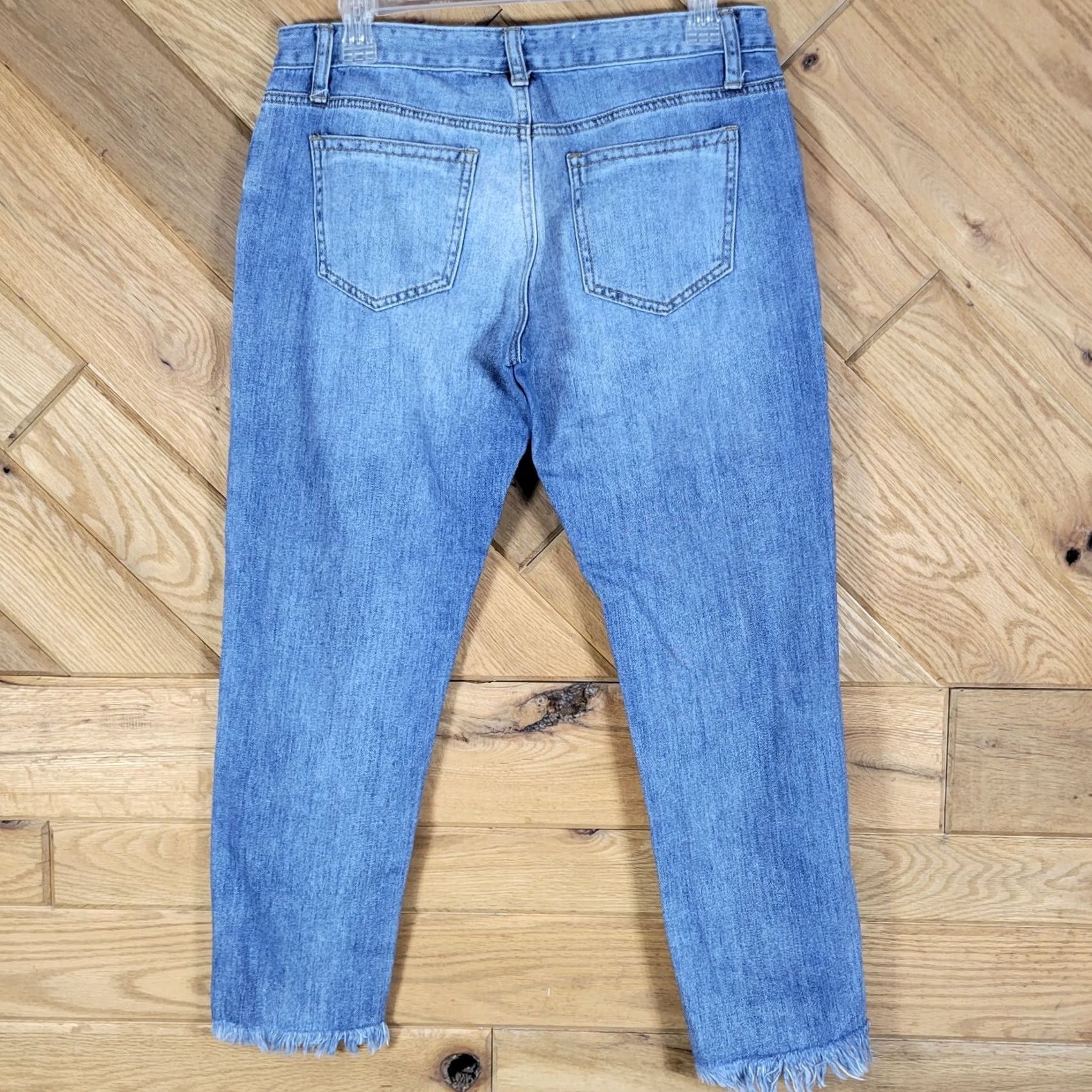 Mason's Ashley Mason Women's Denim Distressed Raw Hem Ankle Jeans Blue Juniors Size 7 Jeans Distressed Pockets 5-Pocket Design Ankle Denim Jeans Mens Size 28" / US 6 / IT 42 - 5 Thumbnail