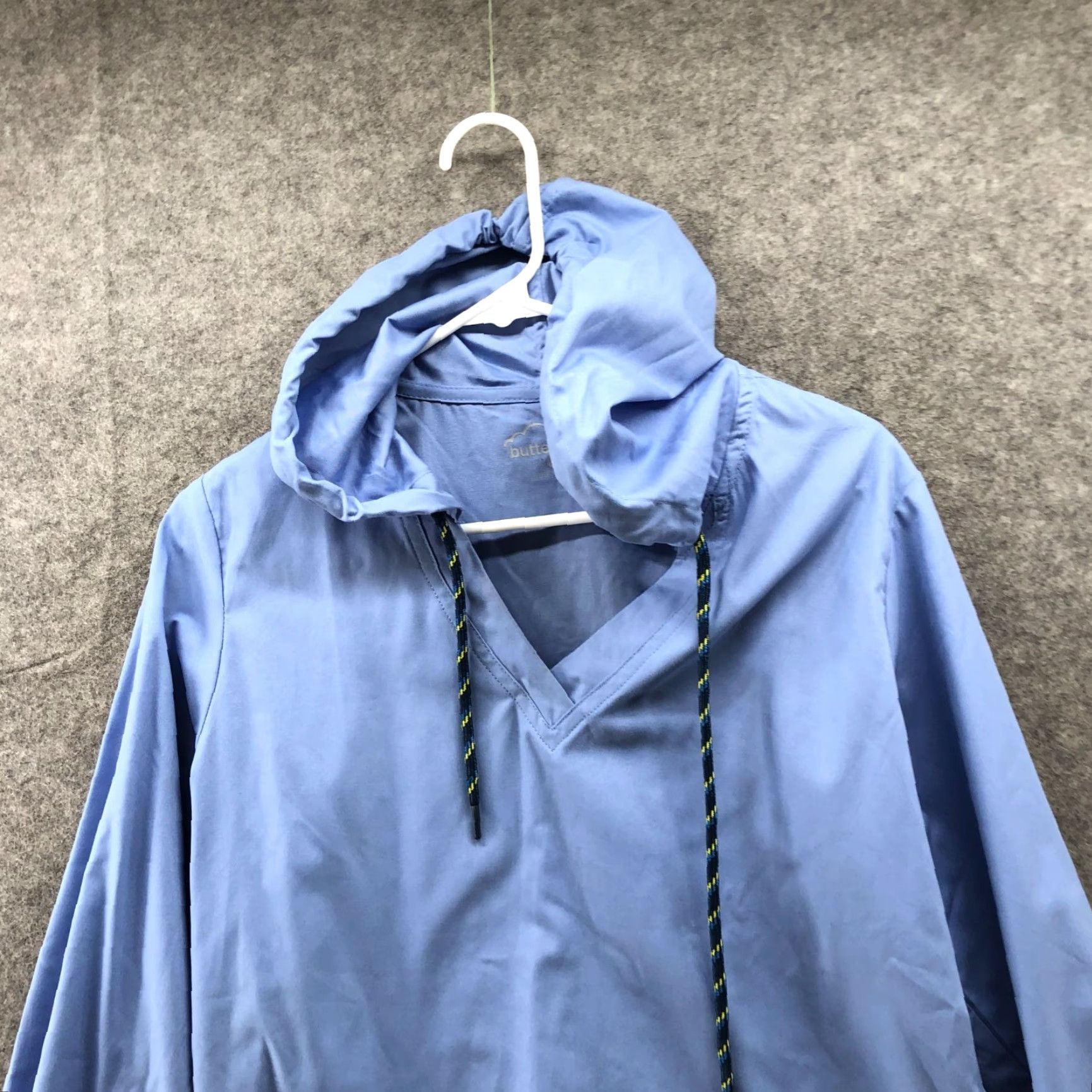 Vintage NWT Butter-Soft Scrub Hoodie Womens S Ceil Blue 4 Pocket Core Long Sleeve Shirt Size S / US 4 / IT 40 - 3 Thumbnail