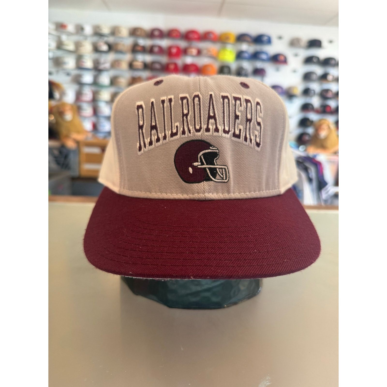 Other Vintage Waynoka Railroaders Football Fitted Hat 7.5 Size ONE SIZE - 1 Thumbnail