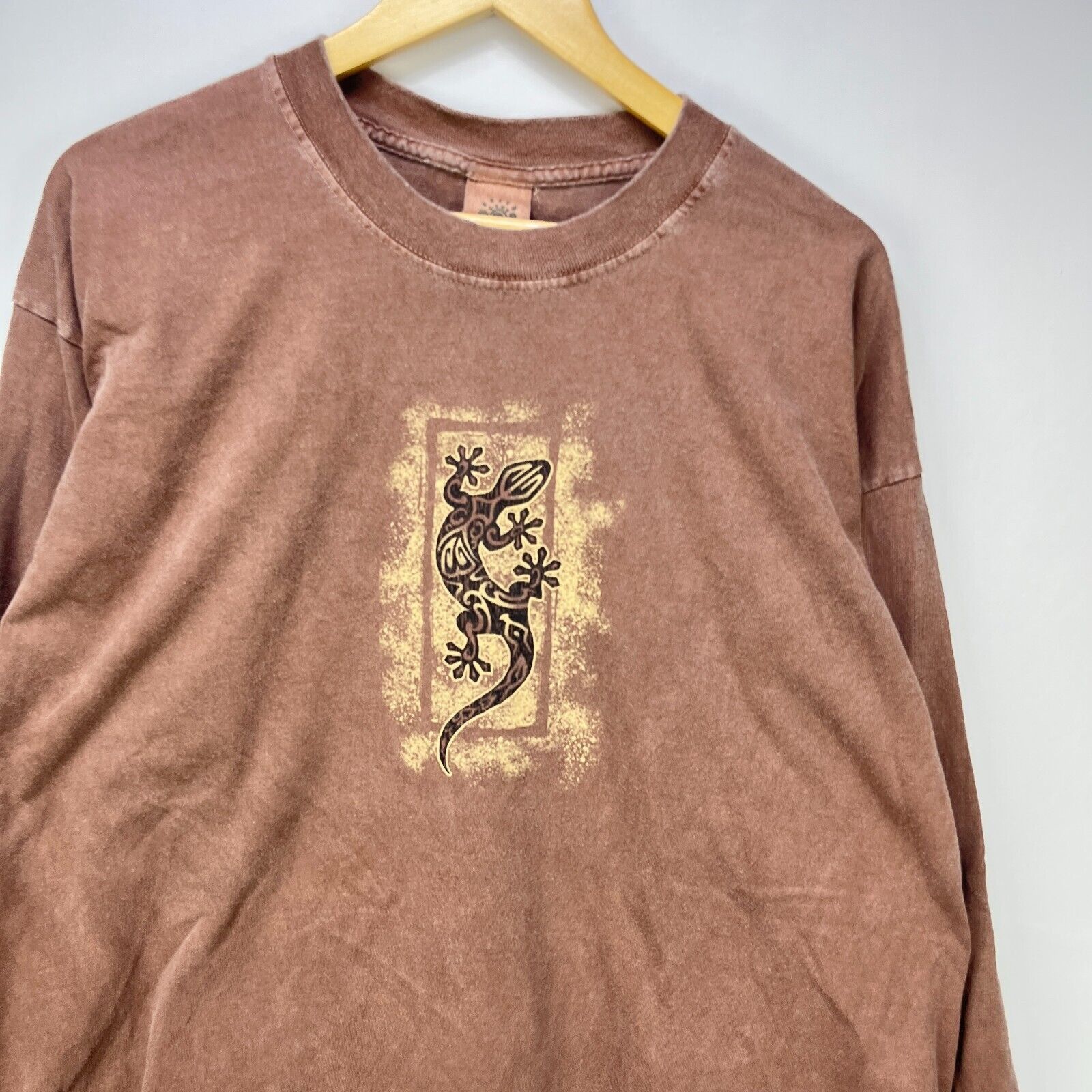 Vintage Vintage 90s Sun Faded Nature Hawaii Organic Cotton XL Gecko Size US XL / EU 56 / 4 - 2 Thumbnail