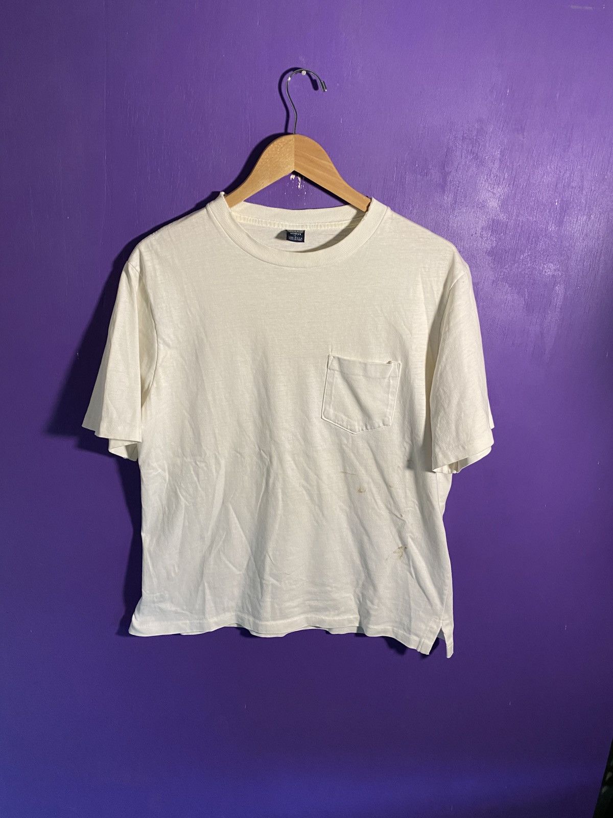 Lands' End Vintage 90s Lands end essential blank pocket tee Size L / US 10 / IT 46 - 1 Thumbnail