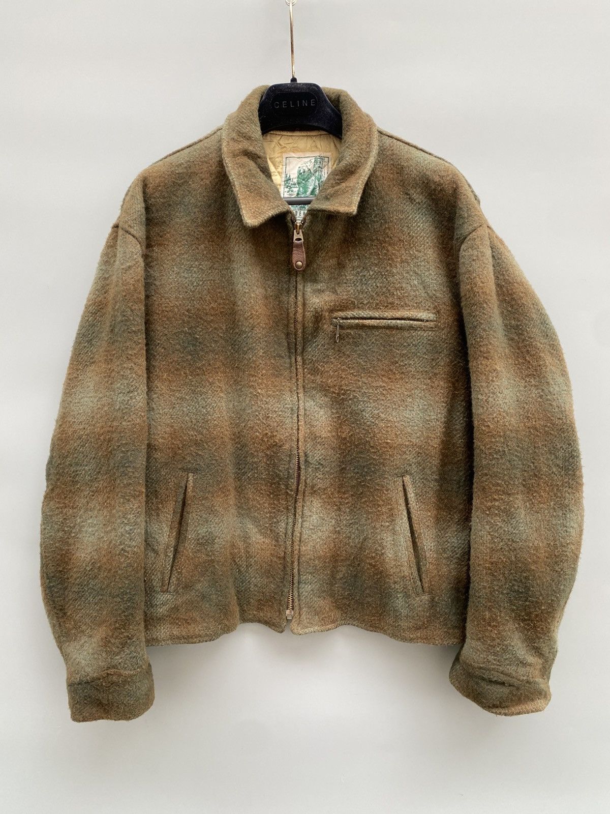 Golden Bear 1980s Melton Wool Tartan Jacket Size US L / EU 52-54 / 3 - 1 Thumbnail