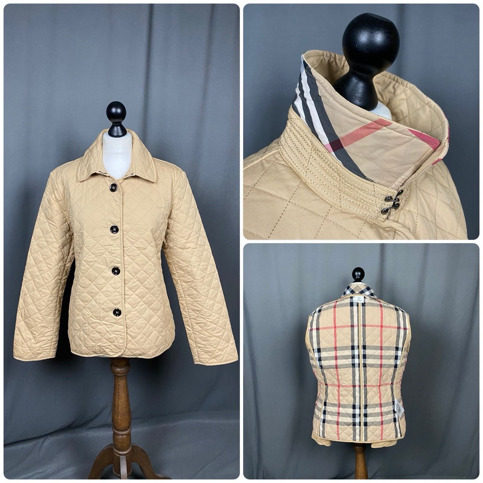 Burberry Burberry Nova Check RECENT Women's Beige Quilted Jacket Size Size 3XL / US 20-22 - 1 Thumbnail