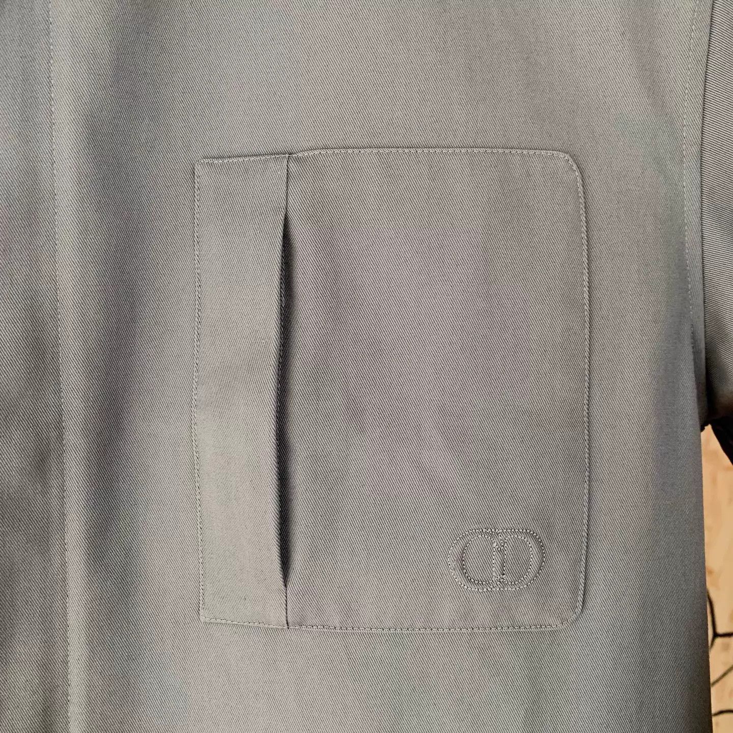Dior DIOR Men's Cotton Gabardine Embroidered Zip LS Shirt Size US M / EU 48-50 / 2 - 5 Thumbnail