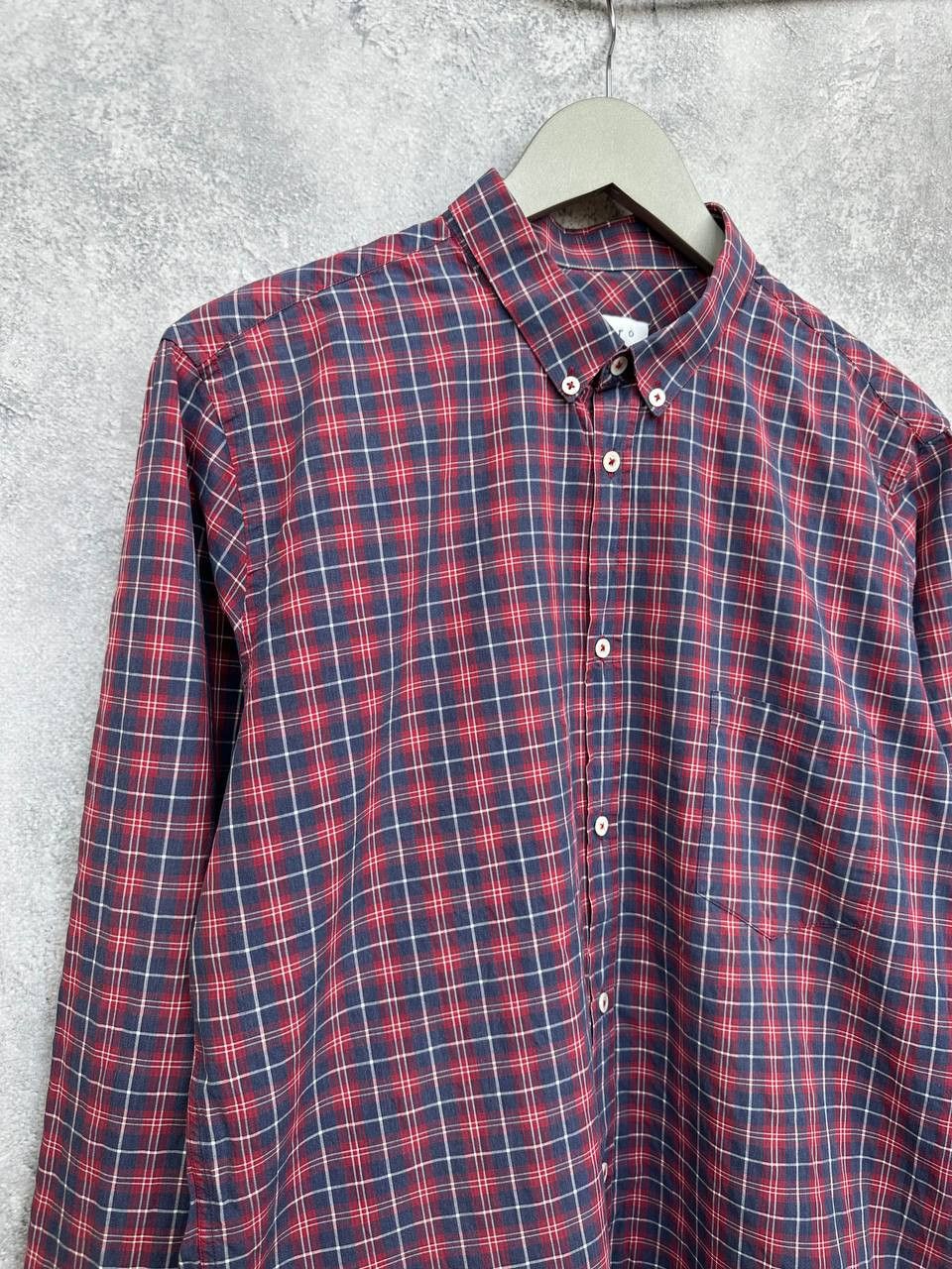 Sandro Sandro Paris Check Button-Down Button Shirt Slim Fit LS Size US XL / EU 56 / 4 - 3 Thumbnail