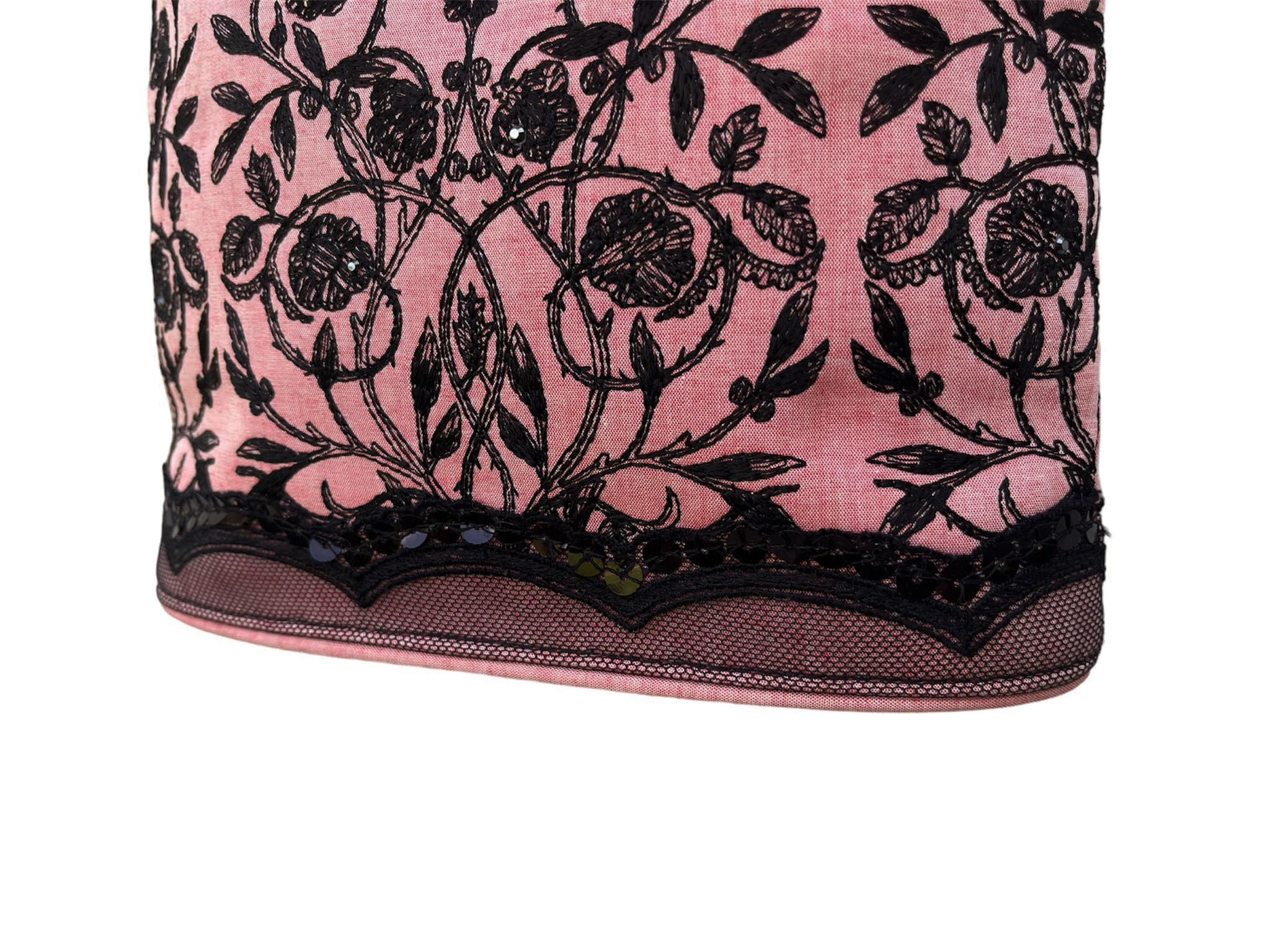 Anna Sui ANNA SUI Mini Shoulder bag, pink with black florals printed Size ONE SIZE - 2 Thumbnail