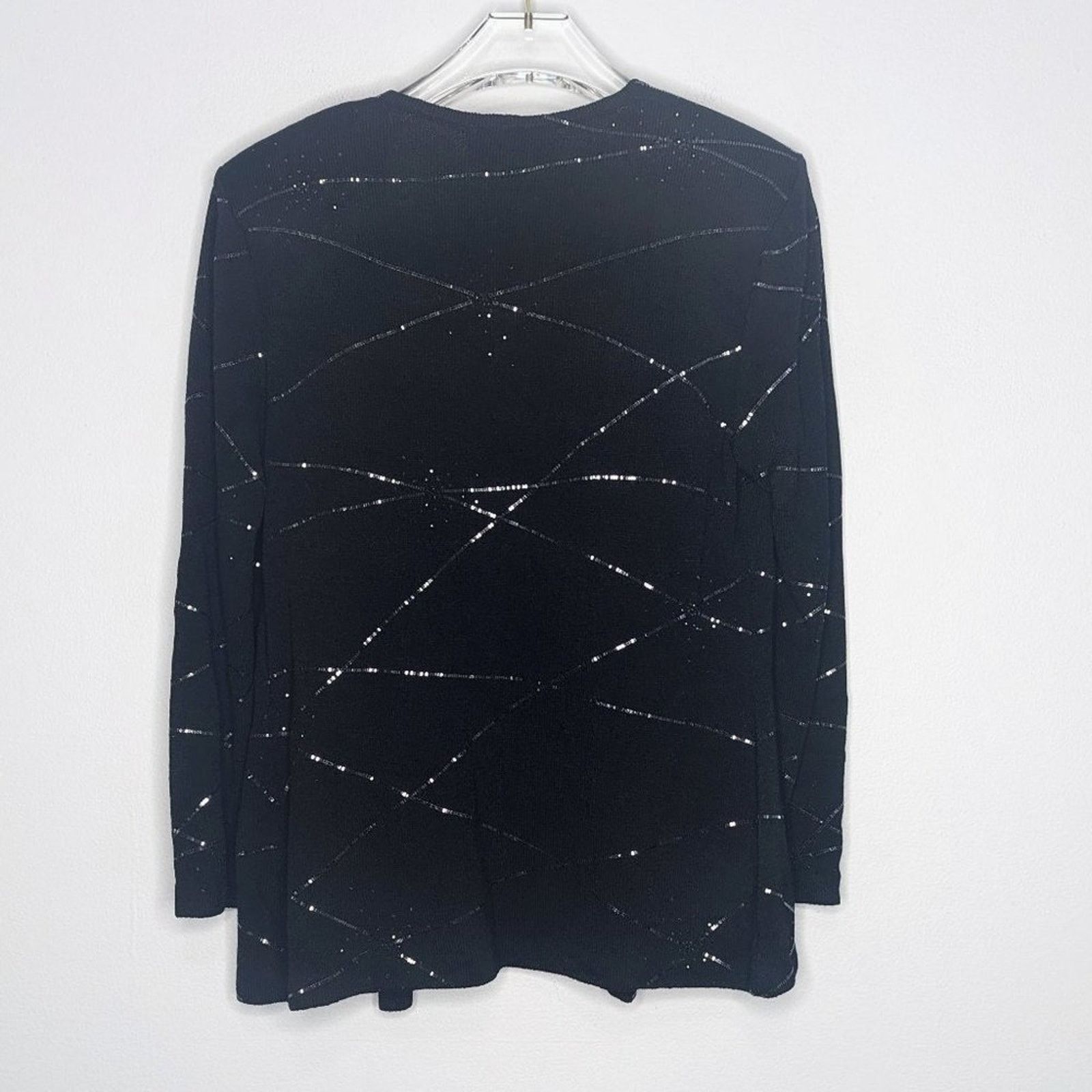 St. John St. John Evening Vintage Black Starburst Sparkle Cardigan Size XS / US 0-2 / IT 36-38 - 2 Thumbnail