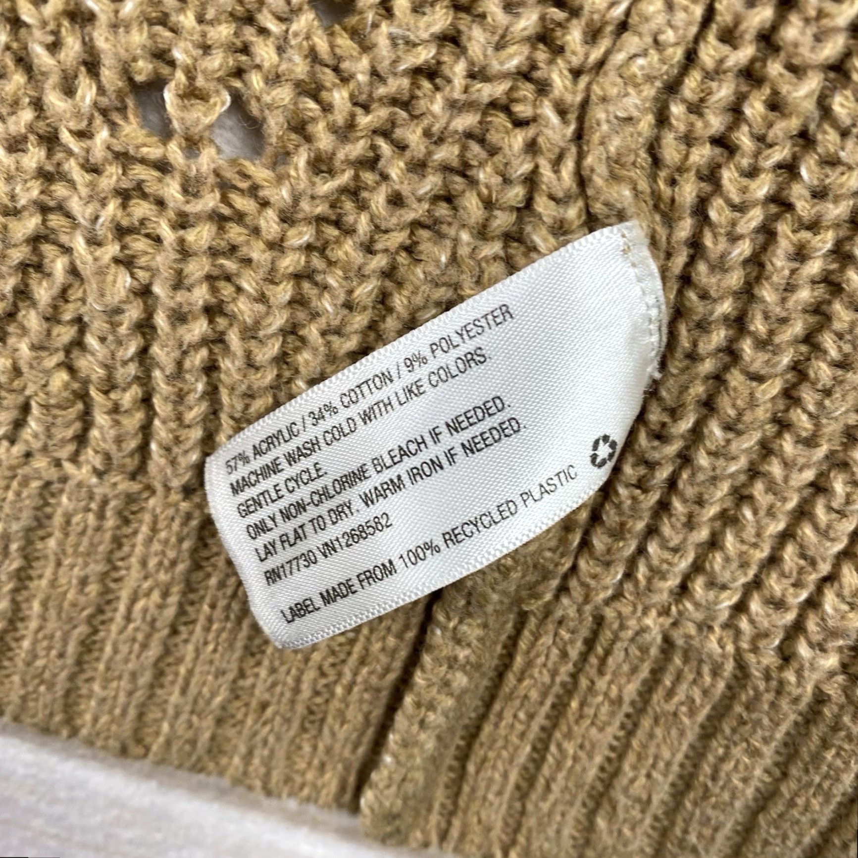 Vintage A New Day Cardigan Womens M Brown Cable Knit Open Front V-Neck Casual Autumn Winter - Sweater Mens? Size M / US 6-8 / IT 42-44 - 6 Thumbnail