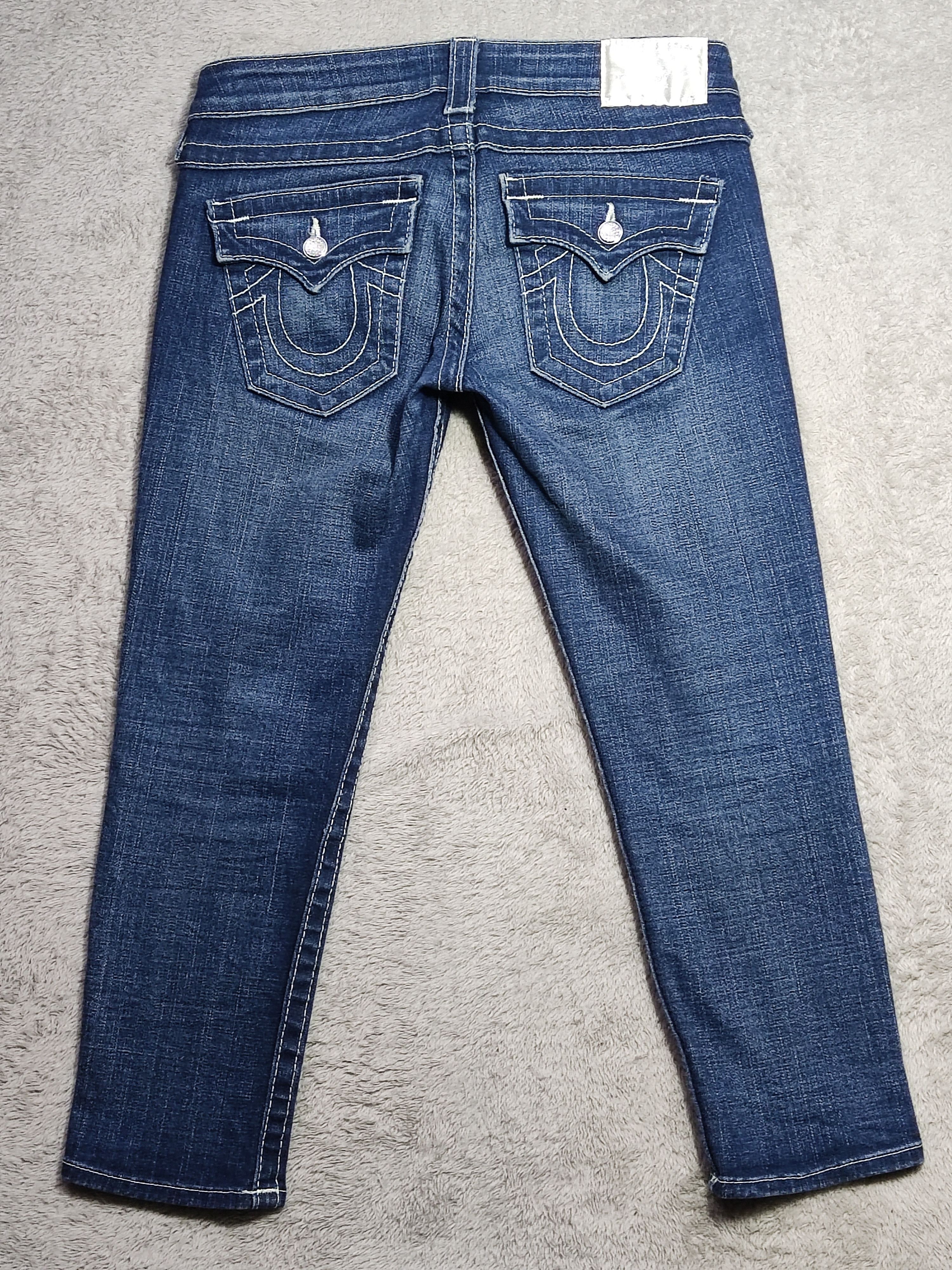 True Religion Y2K True Religion Lily Low Rise 3/4 Jeans Crystal Button Size 29" - 2 Thumbnail