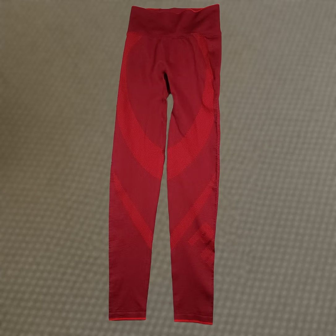 Pinko PINK Active Leggings Womens XS Red High Rise Seamless Yoga Gym Pants Size 26" / US 2 / IT 38 - 1 Thumbnail