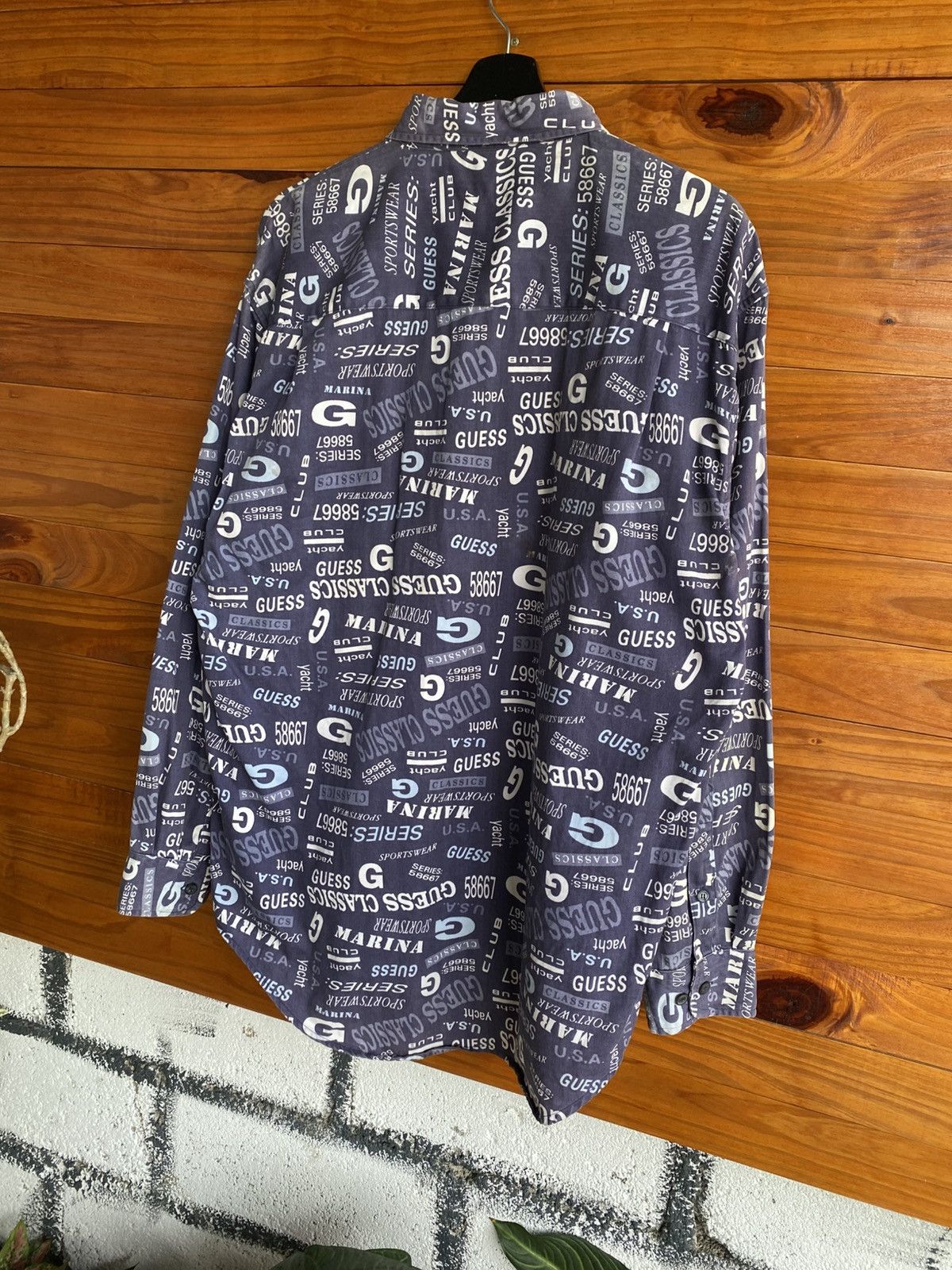 Guess Vintage Guess Classics All-Over Print ShirtMade in Hong Kong Size US L / EU 52-54 / 3 - 10 Thumbnail