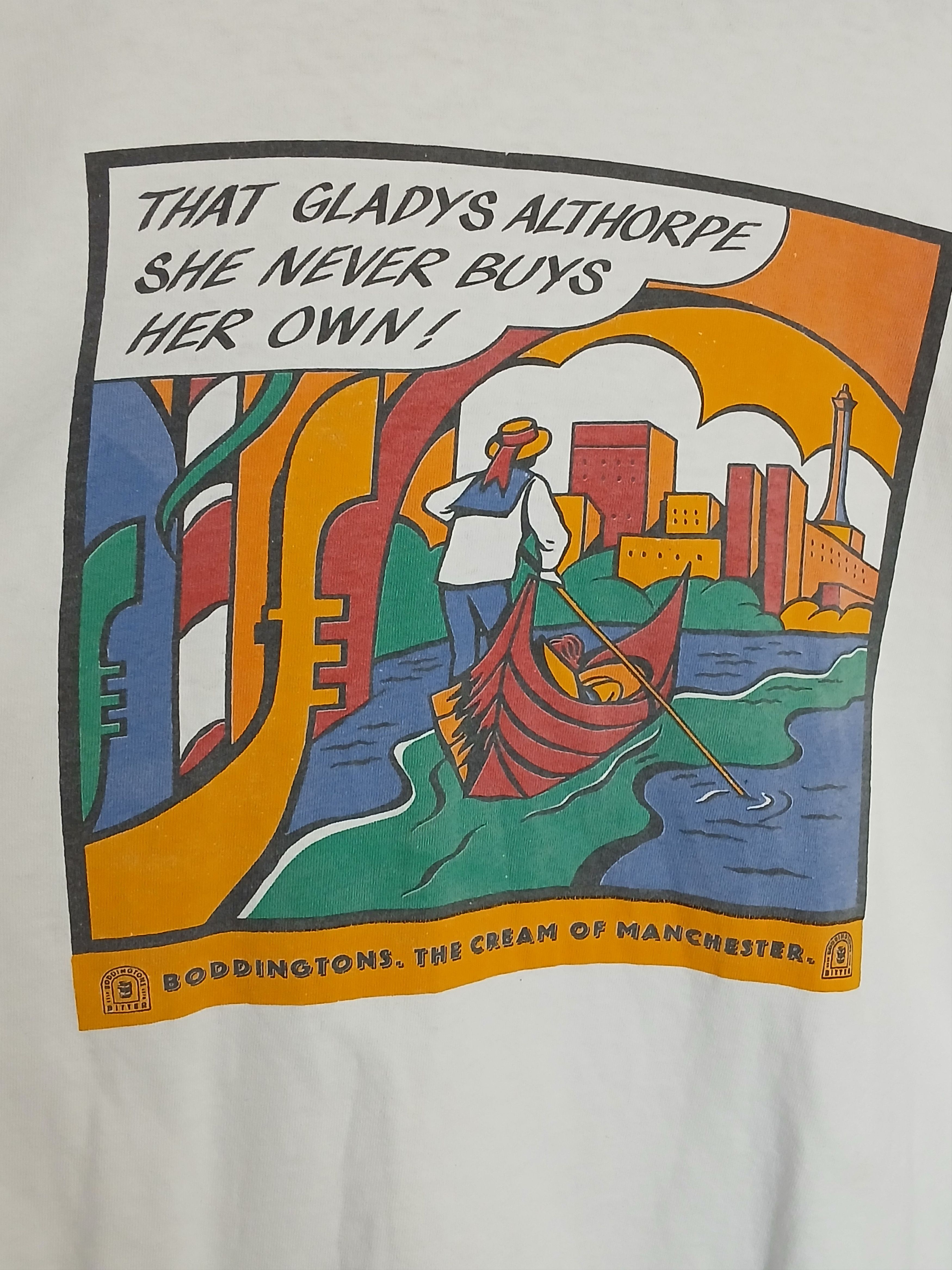 Vintage Vintage Boddingtons Bitter Of Manchester Souvenir T-Shirt Size US XL / EU 56 / 4 - 4 Thumbnail