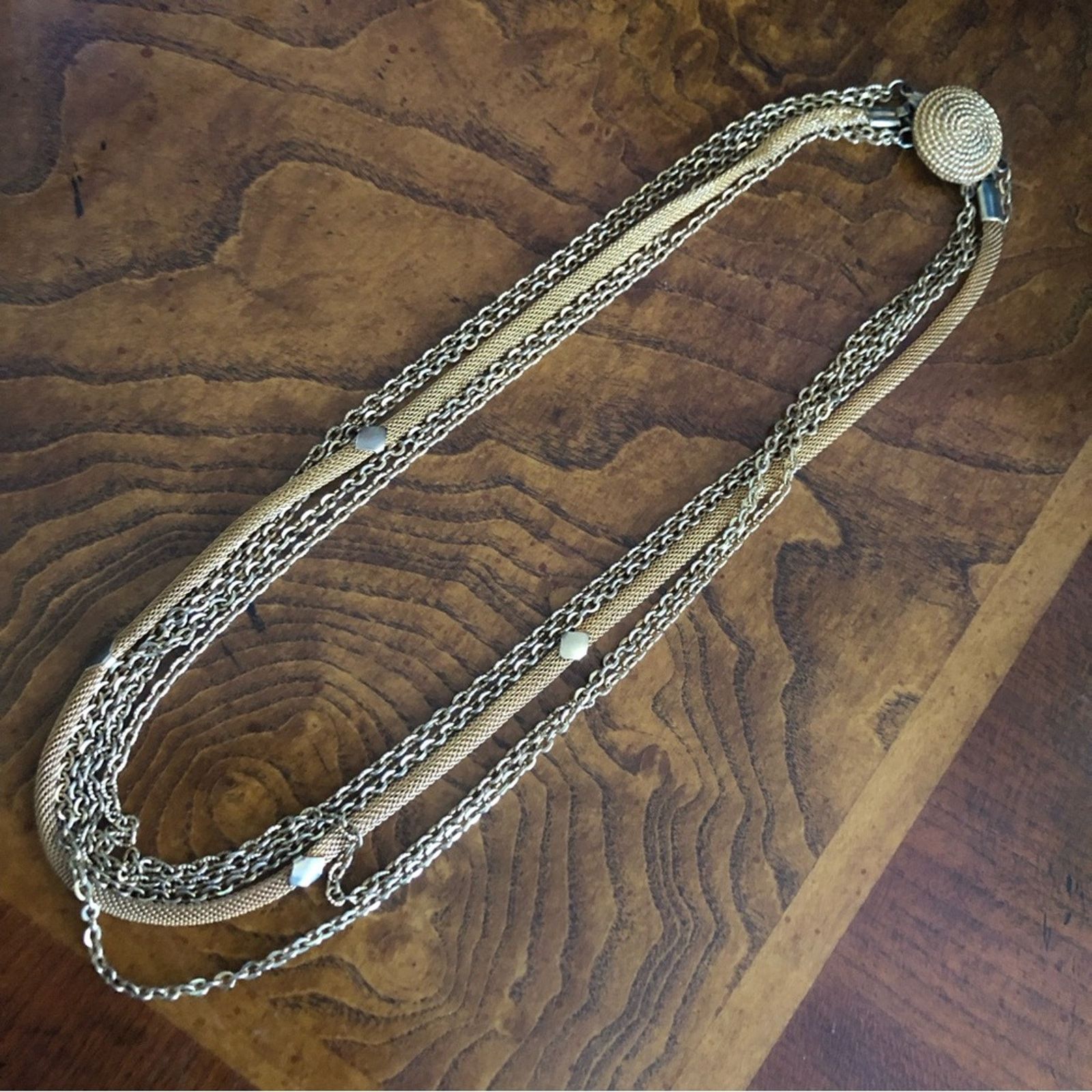 Vintage Vintage multi strand gold chain necklace Size ONE SIZE - 10 Thumbnail