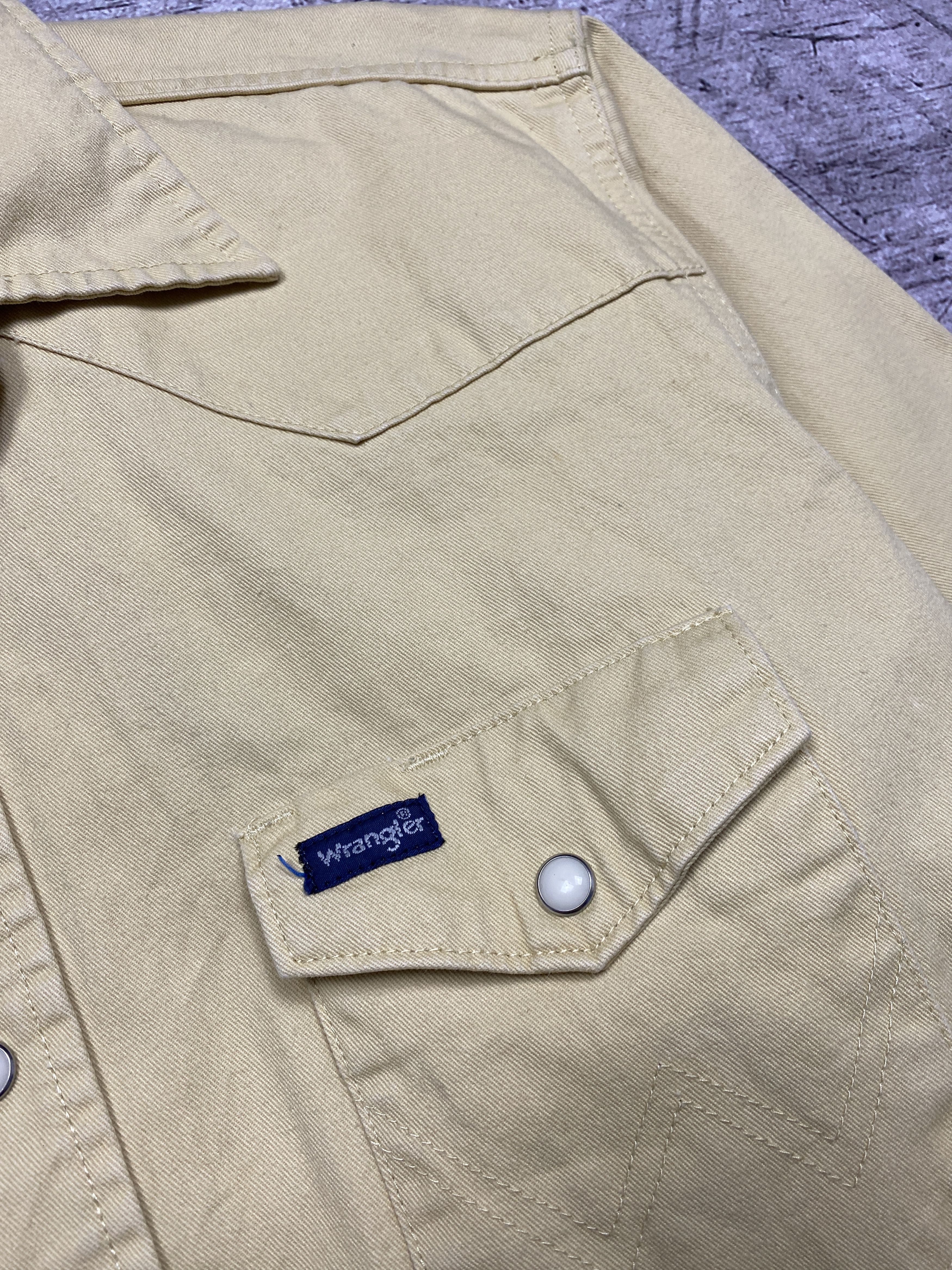 Vintage × Wrangler Wrangler 90s Vintage Mens Denim Shirt Size US L / EU 52-54 / 3 - 3 Thumbnail