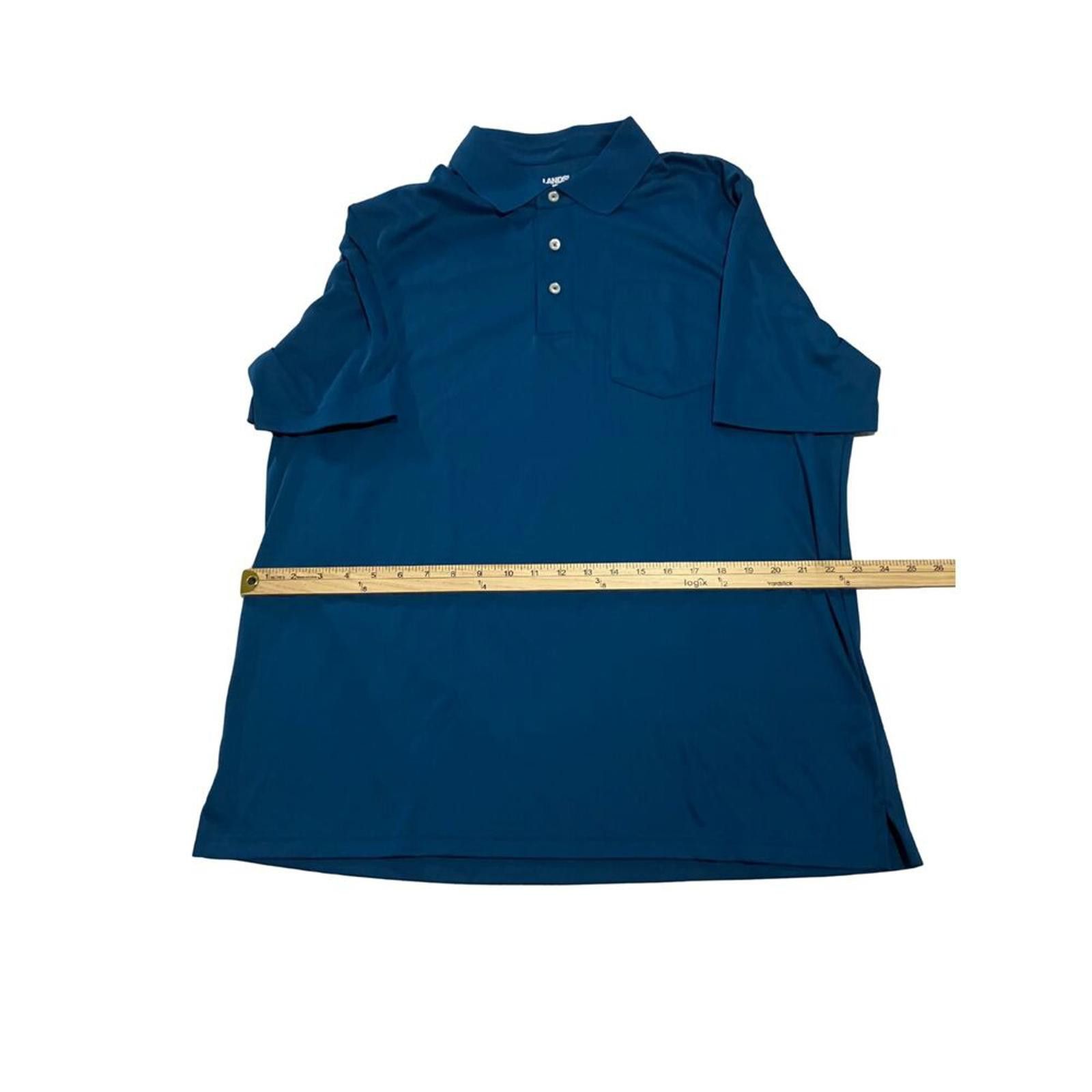 Lands' End Lands’ End Men’s Polo Shirt XL Blue Short Sleeve 100%Cotton Size US XL / EU 56 / 4 - 6 Thumbnail