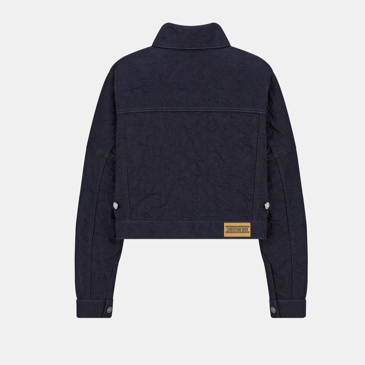 Dior o1bcso1str0225 Cropped Jacket in Deep Blue Size L / US 10 / IT 46 - 2 Thumbnail