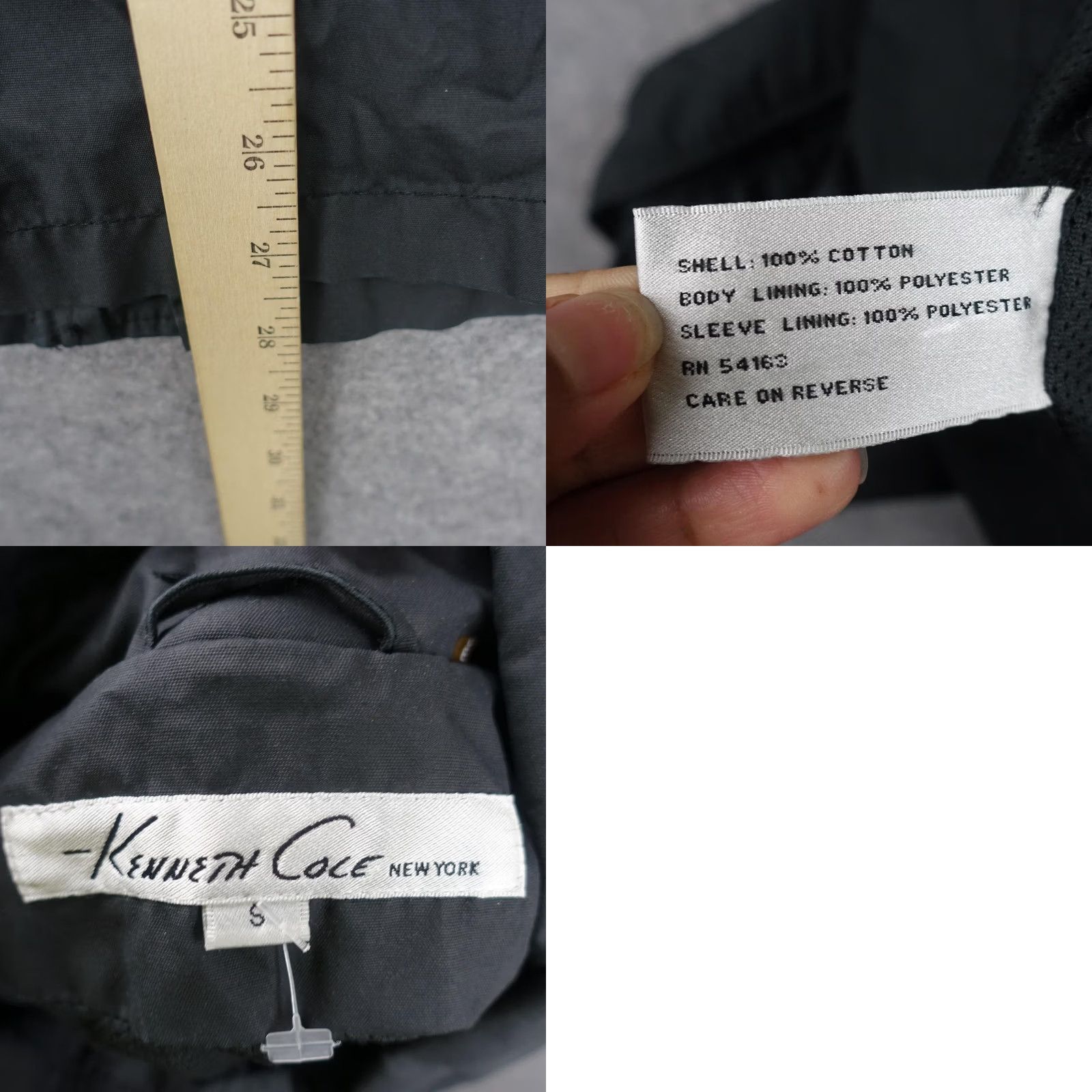 Kenneth Cole Kenneth Cole New York Jacket Mens Small Gray Canvas Military Pockets Wax Cotton | Full Zip | Casual Outdoor Size US S / EU 44-46 / 1 - 9 Thumbnail
