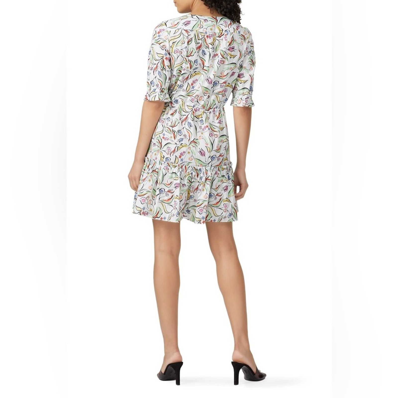 Other SALONI Billie C Textured Tie Waist Summer Dress Wildflower 4 Size S / US 4 / IT 40 - 4 Thumbnail