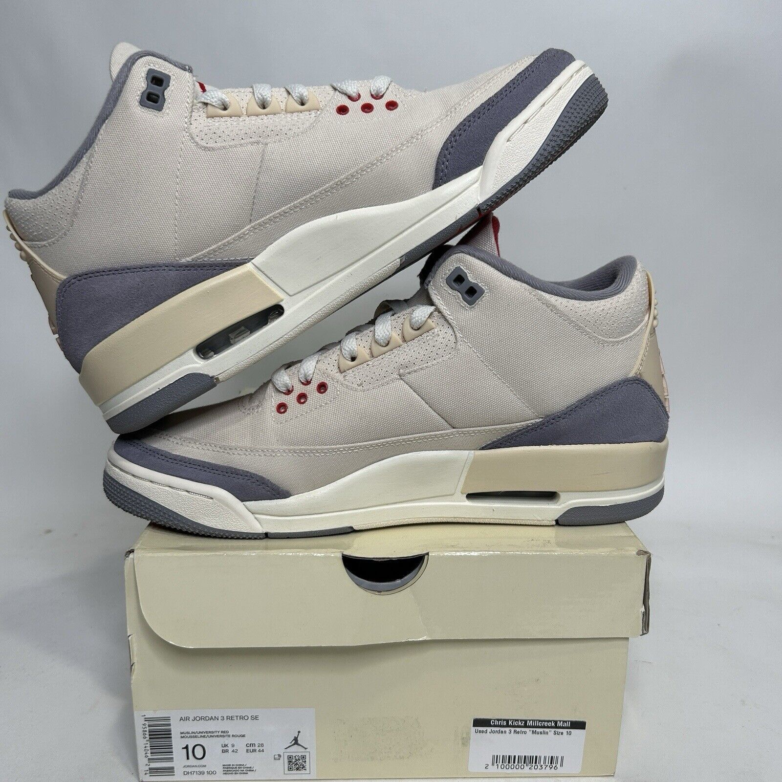 Jordan Brand Nike Air Jordan 3 Retro SE “Muslin” 2024 Size US 10 / EU 43 - 3 Thumbnail