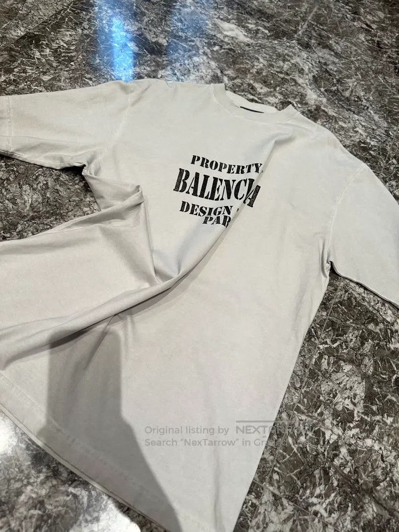 Balenciaga Balenciaga Grey-white Design Team series letter distressed Size US XXS / EU 40 - 2 Thumbnail