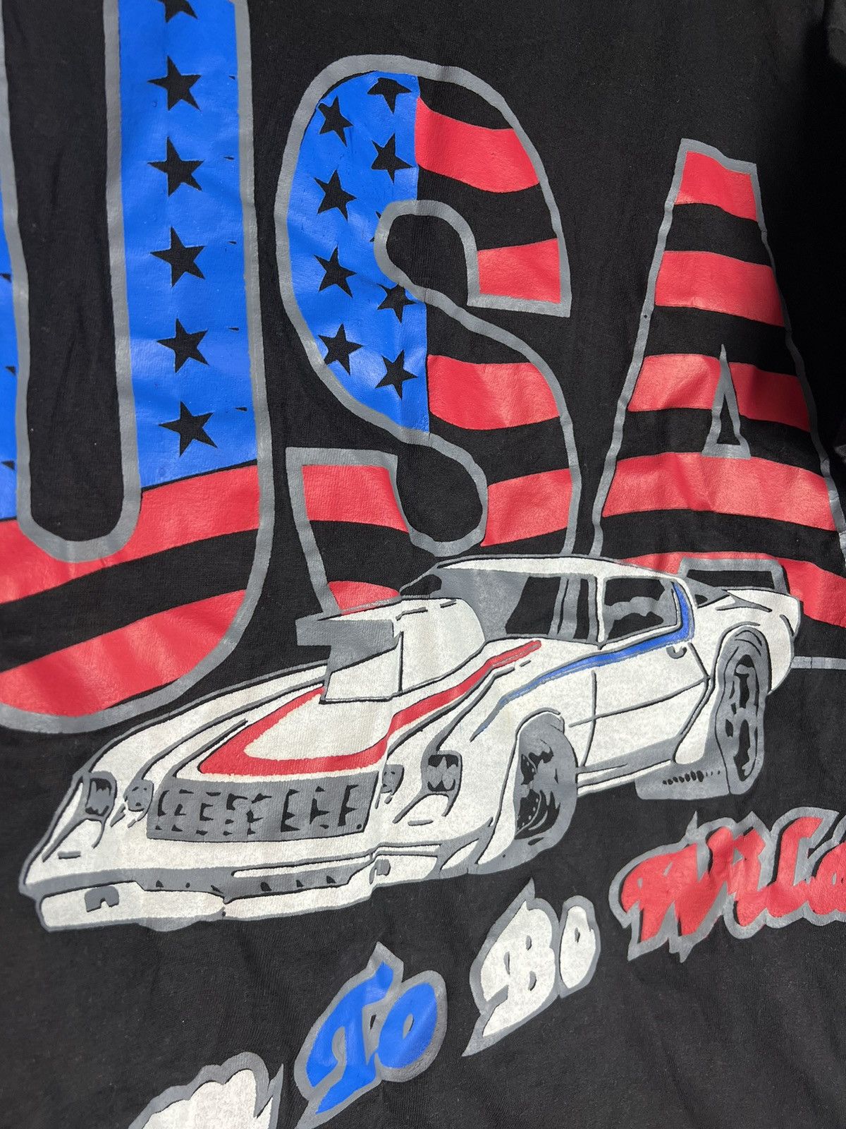 JNCO Crazy Vintage Rare 90s USA CAR JNCO style rave t shirt Size US L / EU 52-54 / 3 - 4 Thumbnail