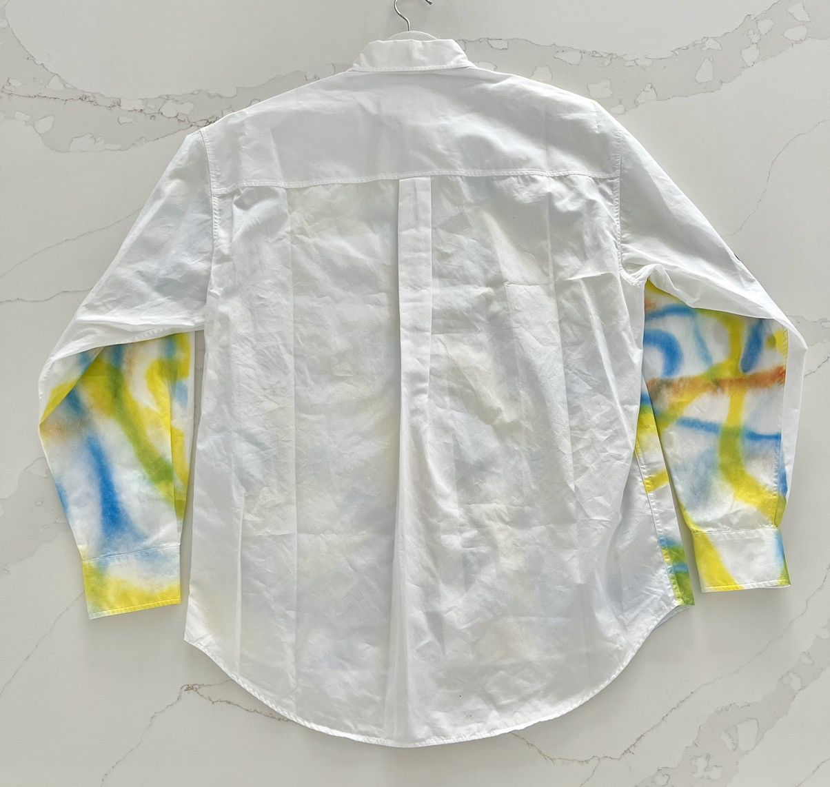 Marni New MARNI Scribble Spray Paint Multicolour Oxford Shirt 50 Size US M / EU 48-50 / 2 - 9 Thumbnail