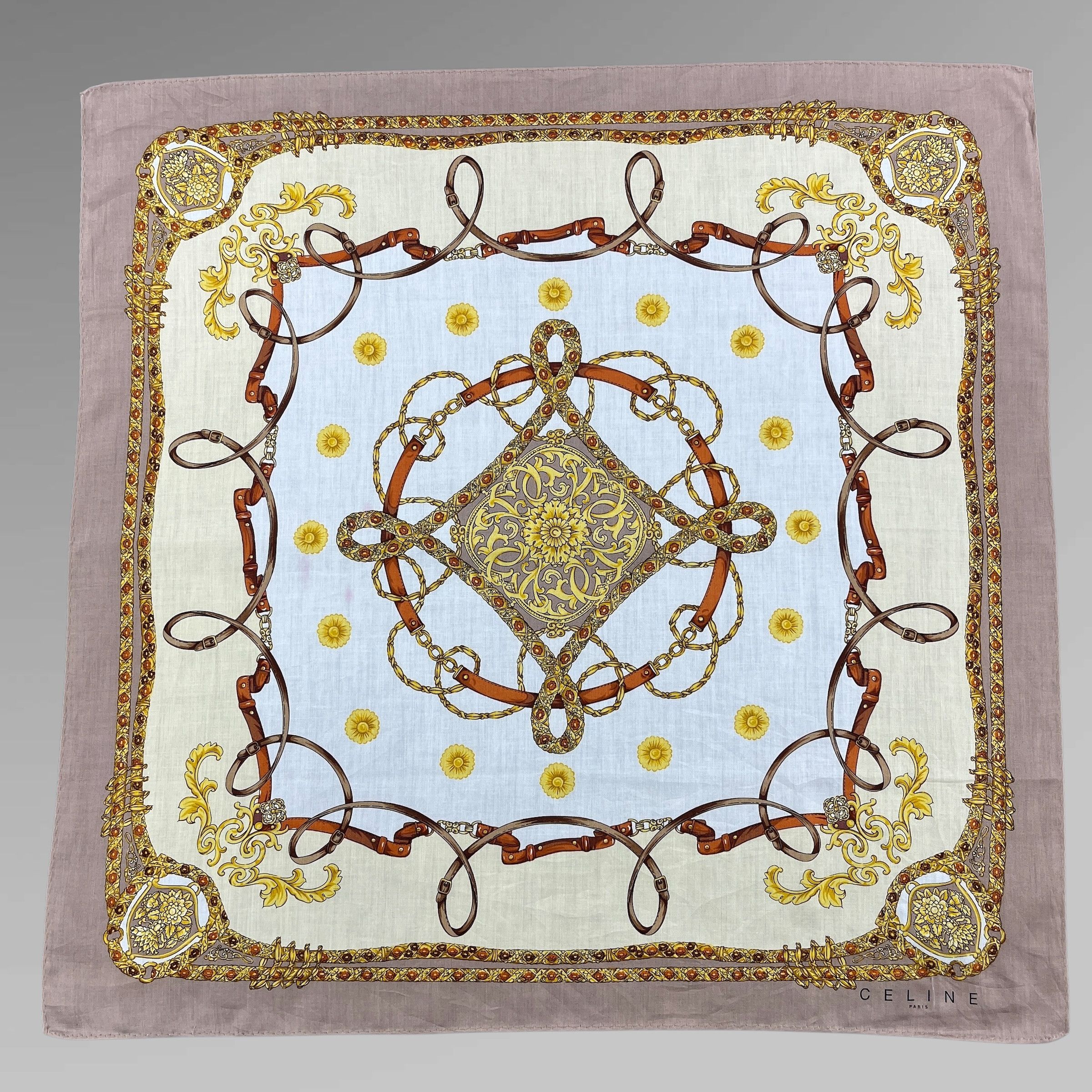 Celine Celine Handkerchief / Bandana / Neckerchief / Headscarf B376 Size ONE SIZE - 8 Thumbnail