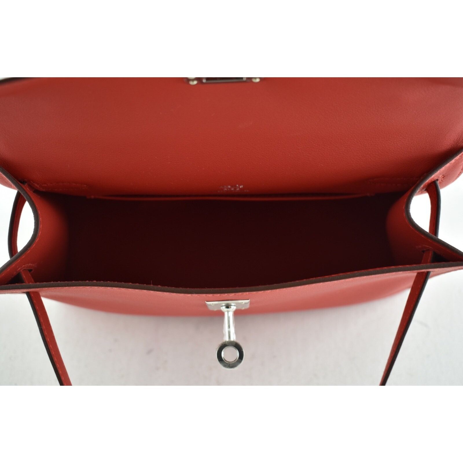 Hermes Hermes Mini Kelly Rouge Red Palladium Hardware Clutch Bag Size ONE SIZE - 23 Thumbnail