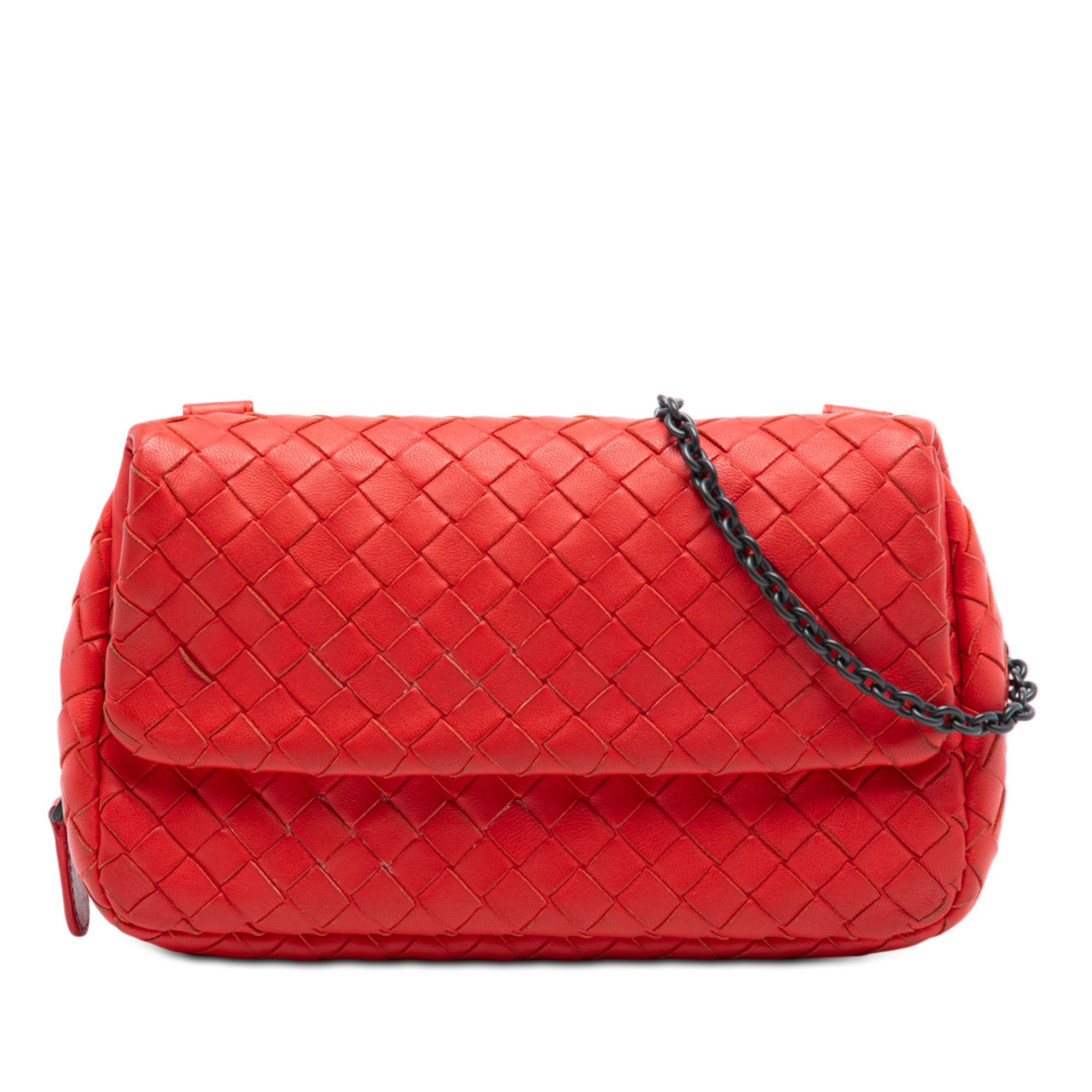 Bottega Veneta Bottega Veneta Mini Nappa Intrecciato Expandable Chain Flap Crossbody Size ONE SIZE - 1 Thumbnail