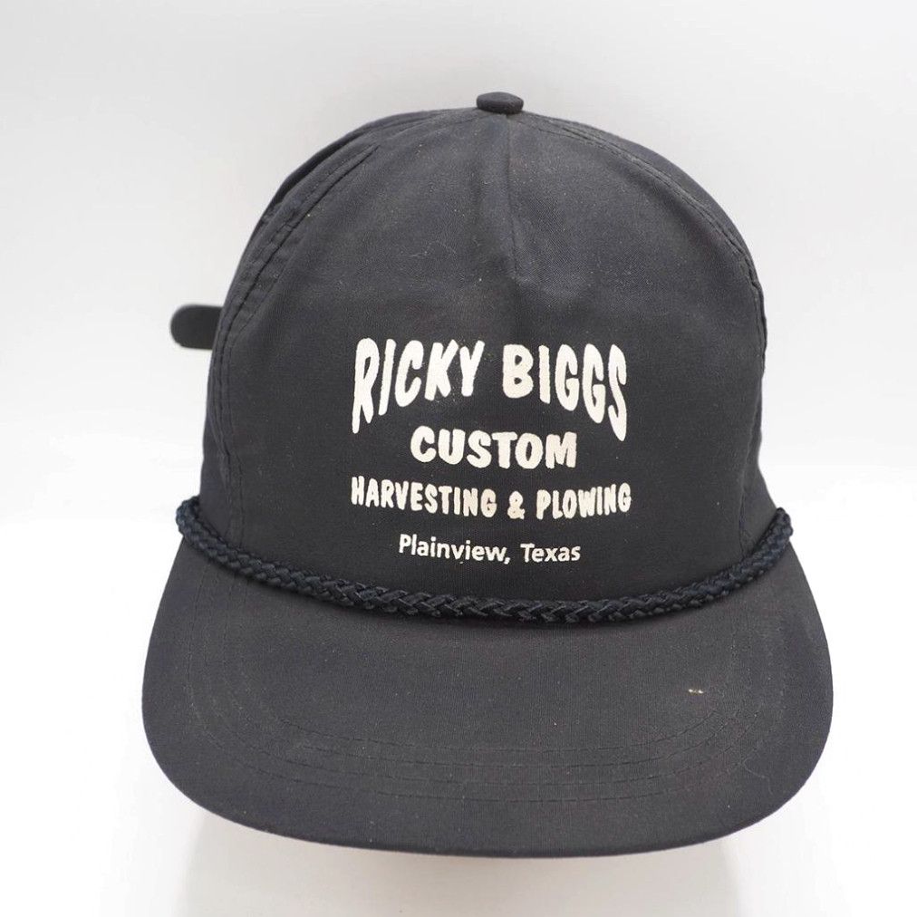 Vintage Ricky Biggs Custom Plowing Plainview Texas Classic Snapback ...