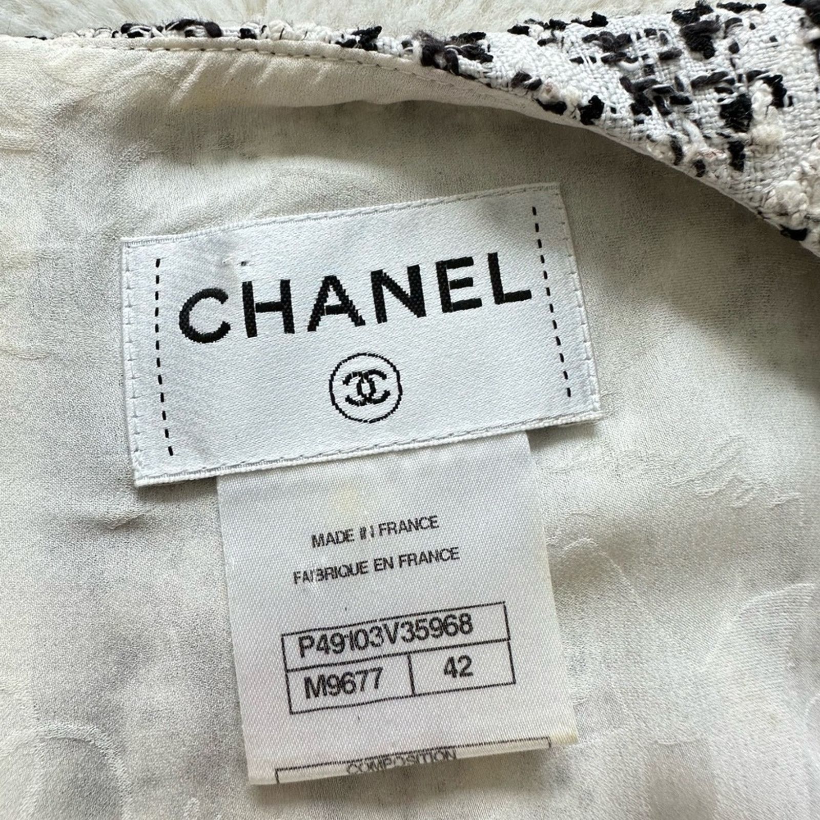 Chanel CHANEL women tweed dress 42FR or 10US Authentic Retail 2750$ Size L / US 10 / IT 46 - 6 Thumbnail