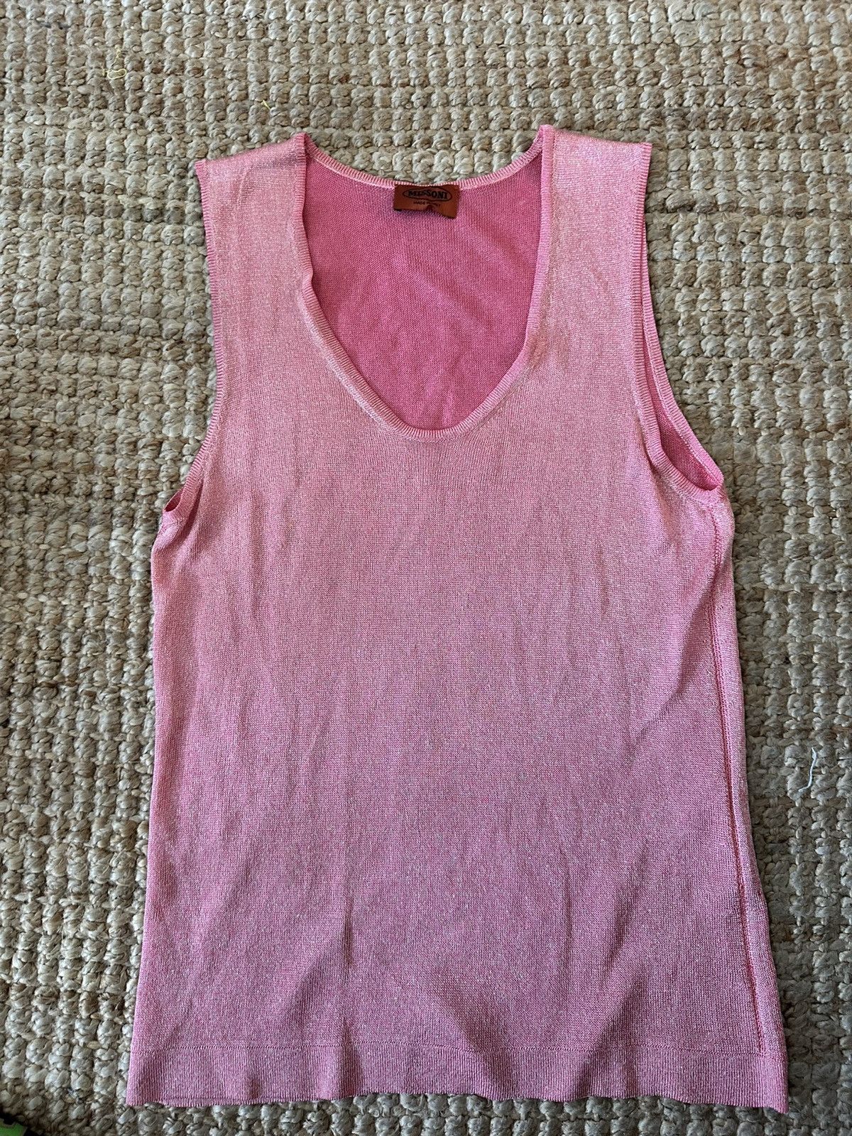 Missoni MISSONI Metallic Pink Tank Top Size 50 IT Size XL / US 12-14 / IT 48-50 - 6 Thumbnail