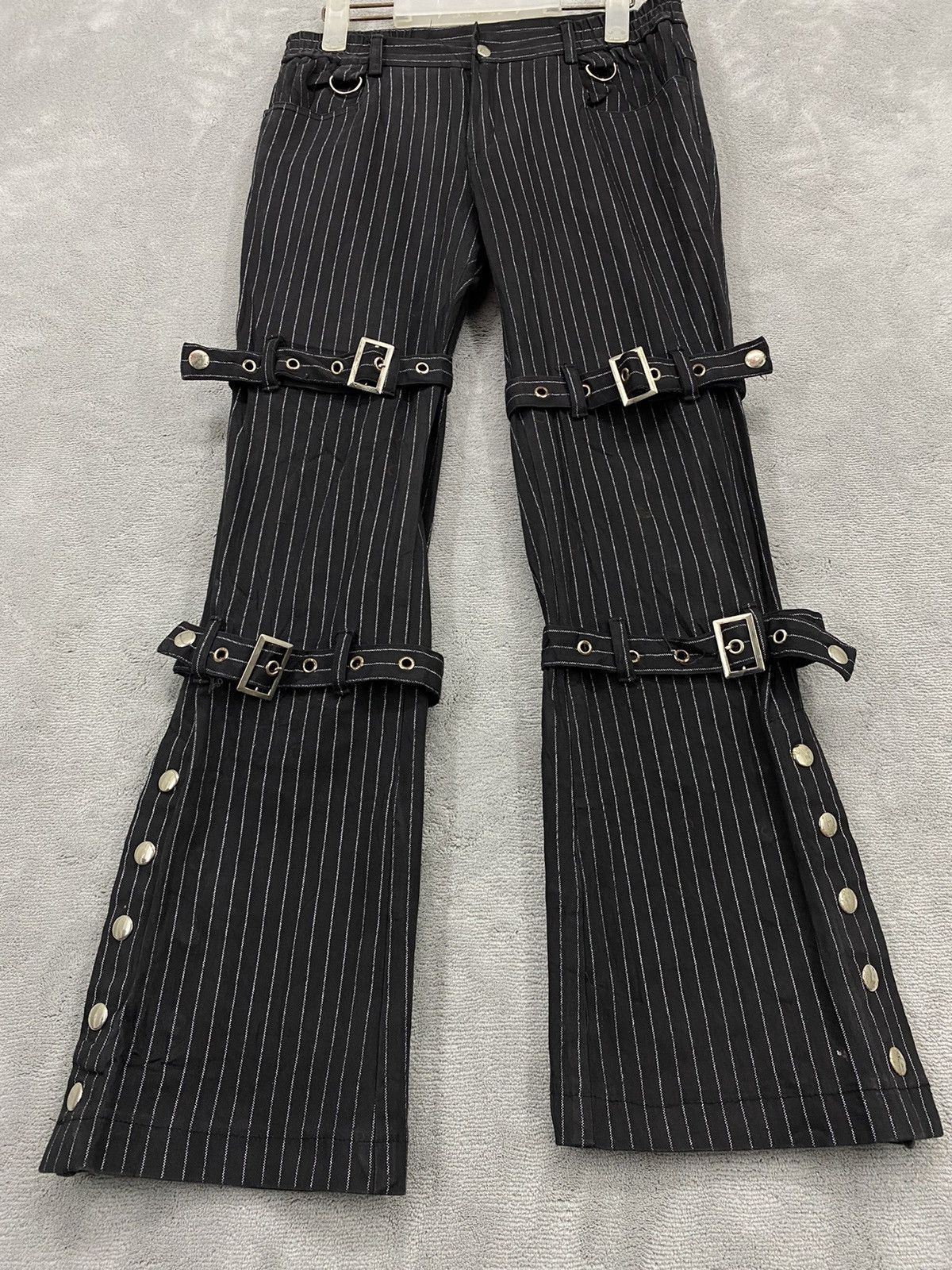 Japanese Brand Drug Honey Punk Pants Distressed Bondage Flared Size US 30 / EU 46 - 5 Thumbnail