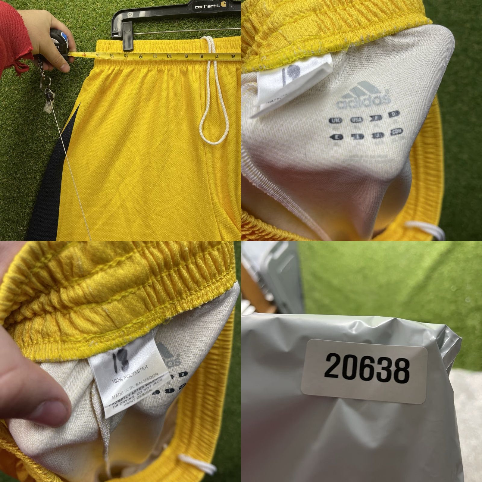 Adidas VINTAGE adidas Michigan Wolverines Shorts Mens XL Yellow Jersey Logo Embroidered Team Issued Basketball Y2K Size US 36 / EU 52 - 8 Thumbnail