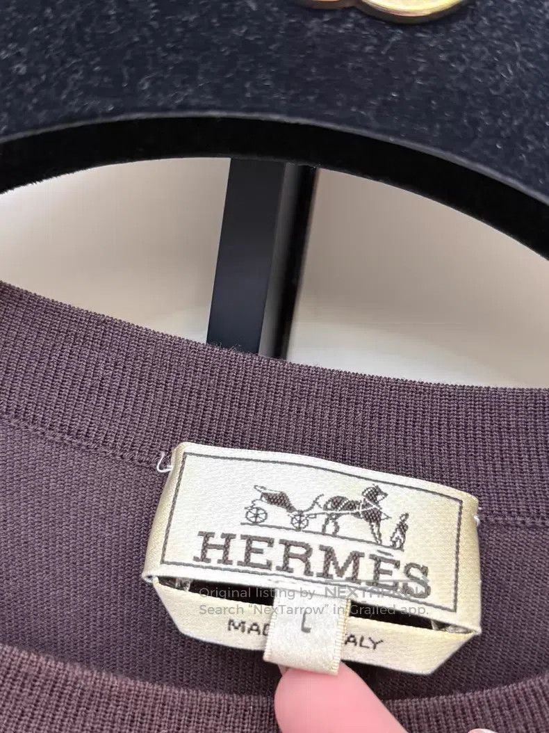 Hermes Hermes Wool and mulberry silk men's knitted sweater Size US L / EU 52-54 / 3 - 2 Thumbnail