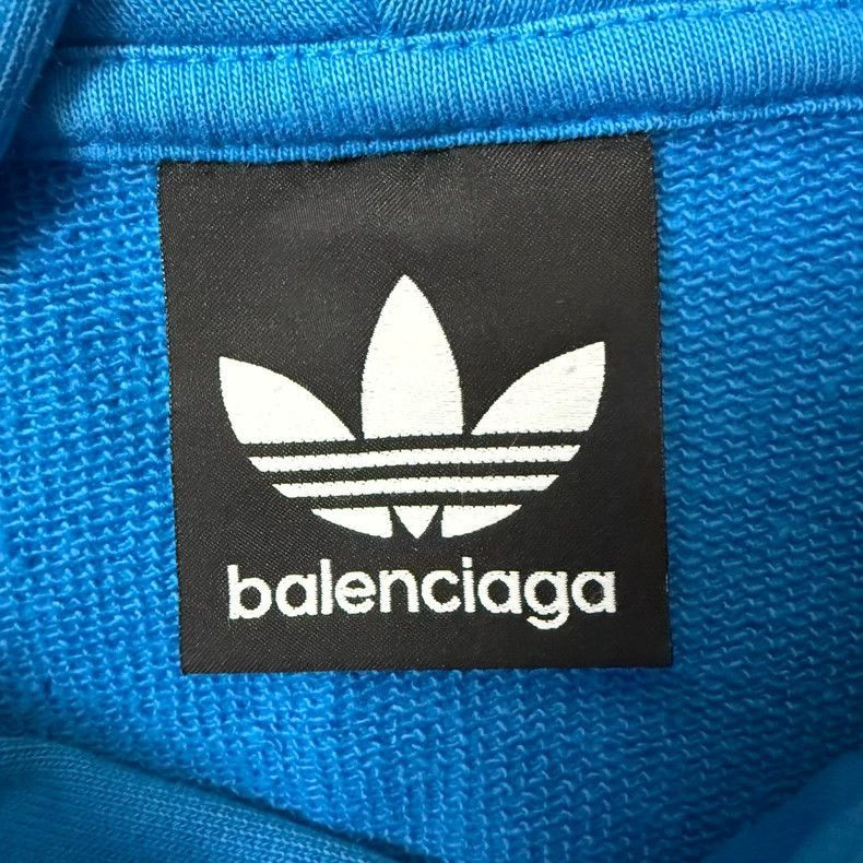 Balenciaga Balenciaga x Adidas Limited Blue Hoodie Size US M / EU 48-50 / 2 - 3 Thumbnail