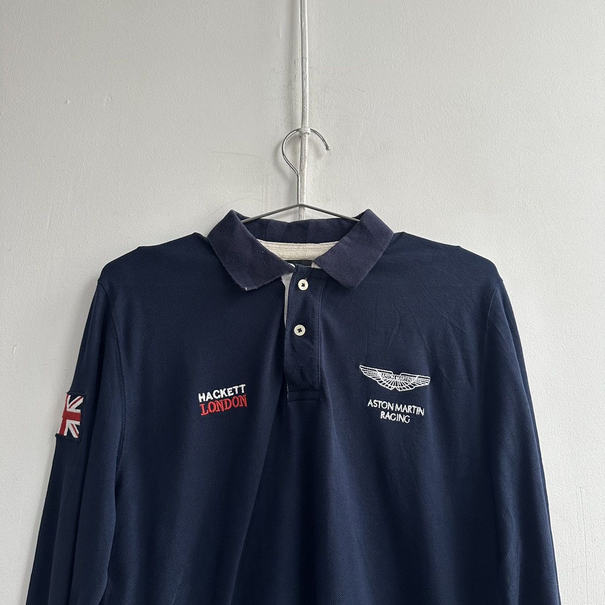 Hackett × Vintage HACKETT ASTON MARTIN VINTAGE GREAT BRITAIN RUGBY POLO LONG Size US XL / EU 56 / 4 - 12 Thumbnail
