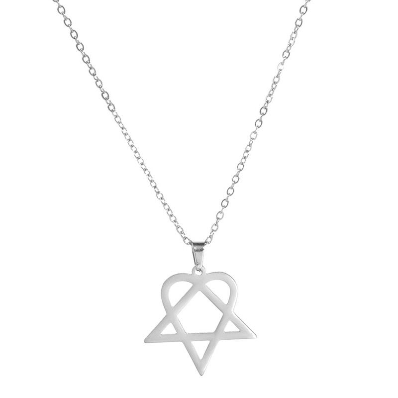 Jewelry Love Triangle Shape Pendant Necklace Size ONE SIZE - 6 Thumbnail