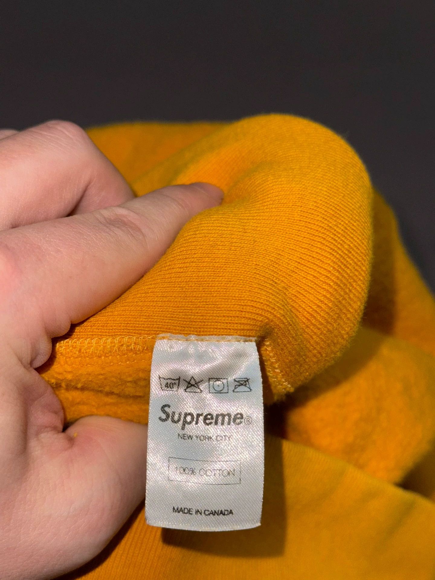 Supreme Supreme FW11 Mustard Box Logo Hoodie L MINT Size US L / EU 52-54 / 3 - 9 Thumbnail
