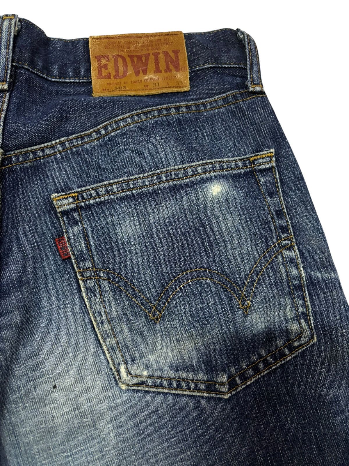 Edwin Vtg Edwin Japan 503 Distressed Jeans Size US 29 - 8 Thumbnail