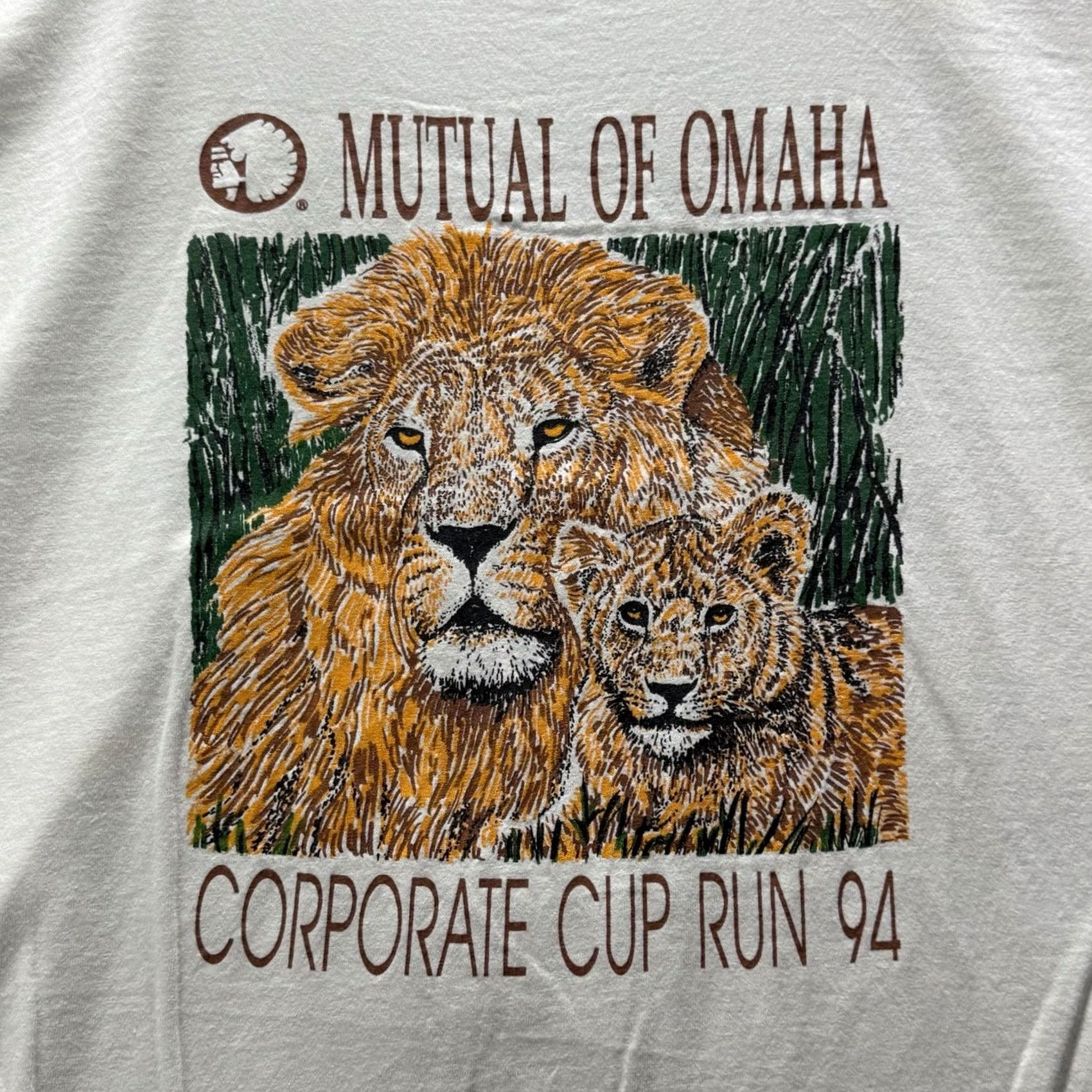 Fruit Of The Loom VINTAGE Fruit Of The Loom Shirt Mens XL White Mutual Of Omaha Lion Graphic Tee Size US XL / EU 56 / 4 - 3 Thumbnail