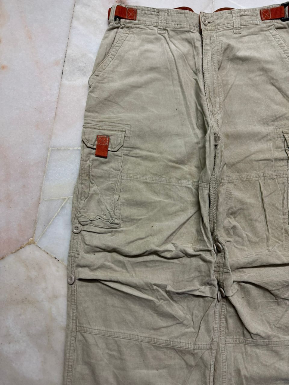 Oshkosh 💥90s Oshkosh Cordoroi Tactical Parachute Cargo Double Knee Size US 31 - 5 Thumbnail