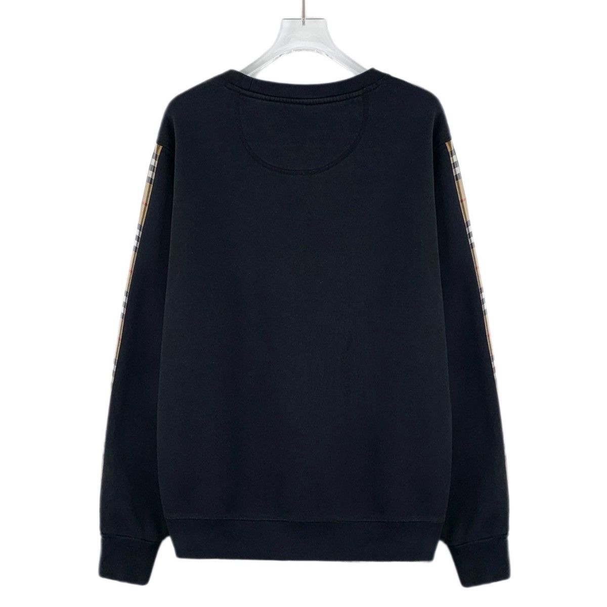 Burberry Burberry Black Plaid Spliced Long Sleeve Sweatshirt K26WX Size S / US 4 / IT 40 - 2 Thumbnail